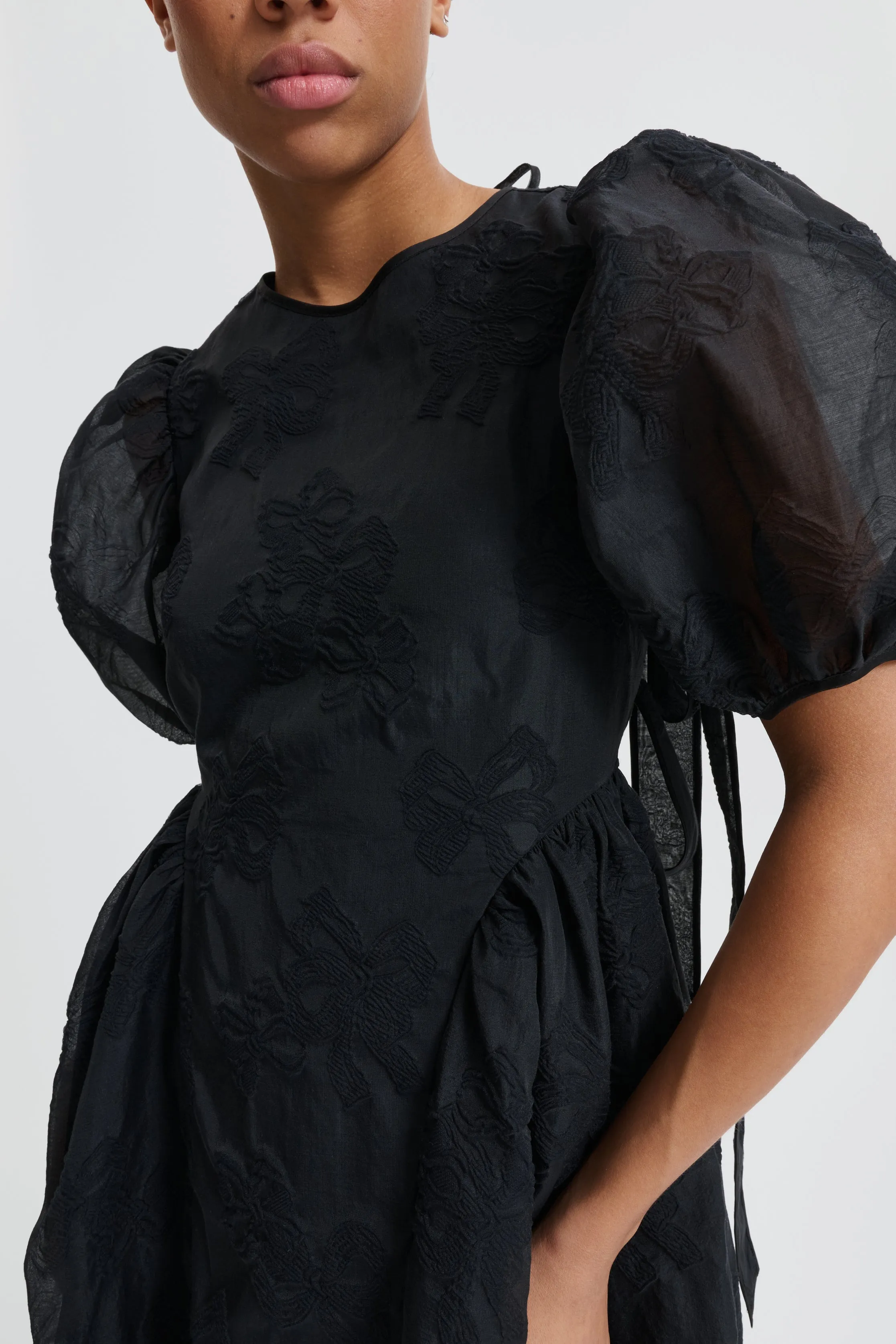 CBULANI | DRESS PAPILLON MATELASSÉ BLACK sold by Cecilie Bahnsen product image thumbnail 4