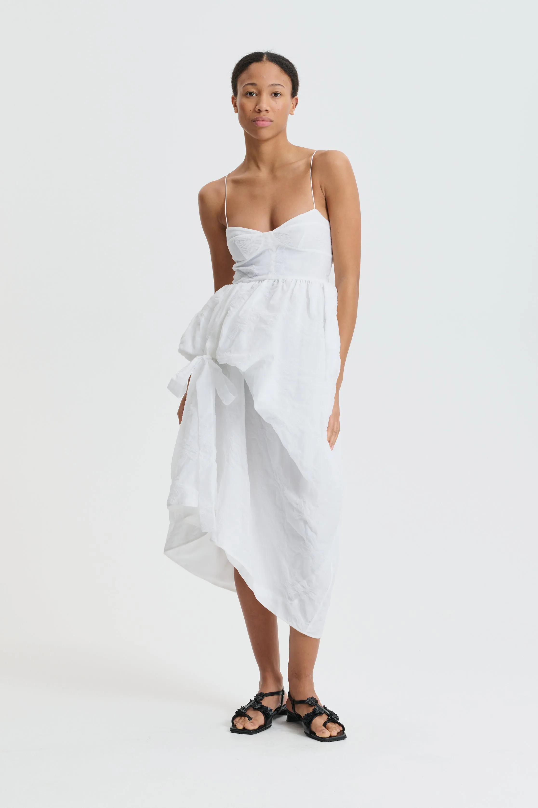 CBFEO | DRESS PAPILLON MATELASSÉ WHITE sold by Cecilie Bahnsen