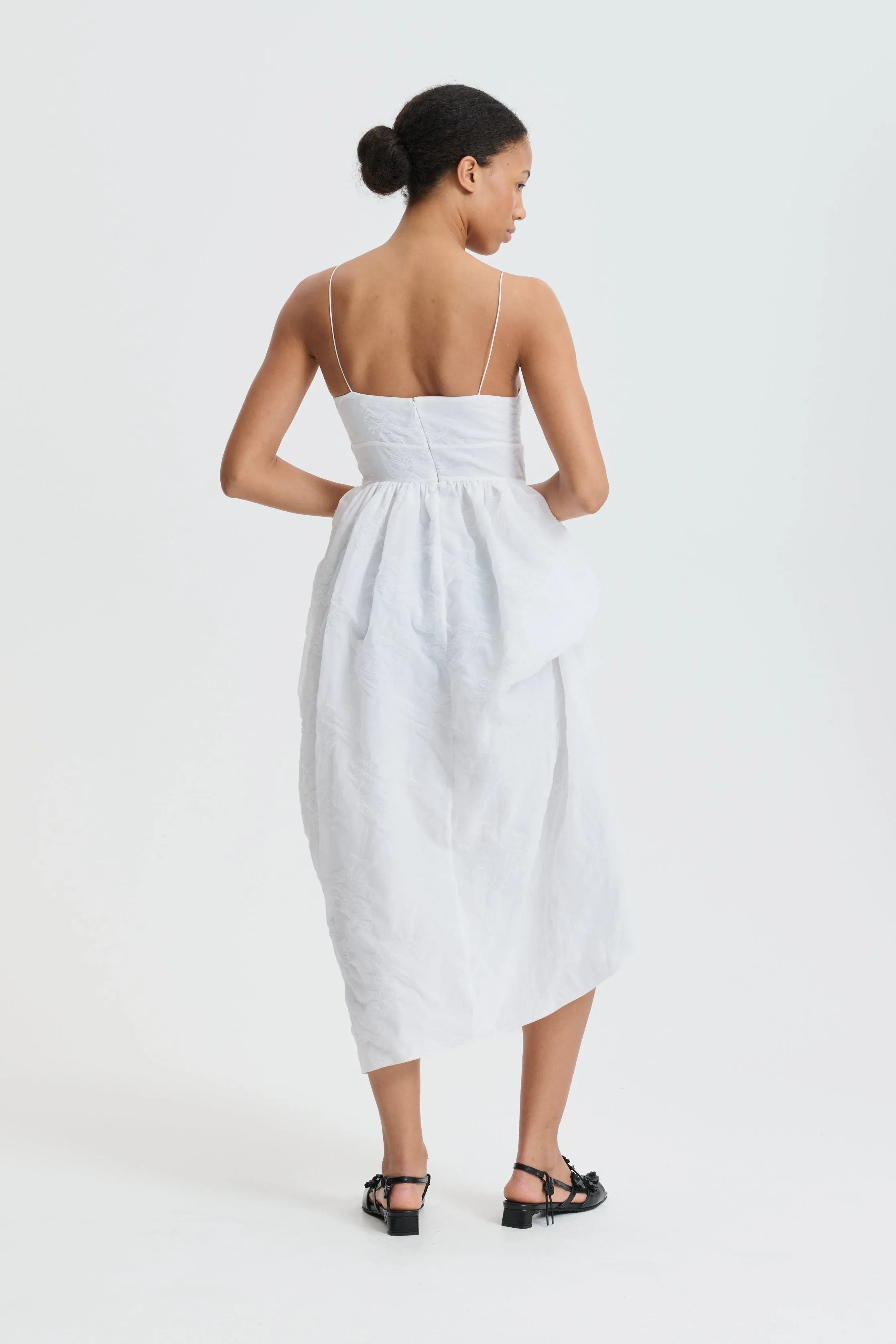 CBFEO | DRESS PAPILLON MATELASSÉ WHITE sold by Cecilie Bahnsen product image thumbnail 3