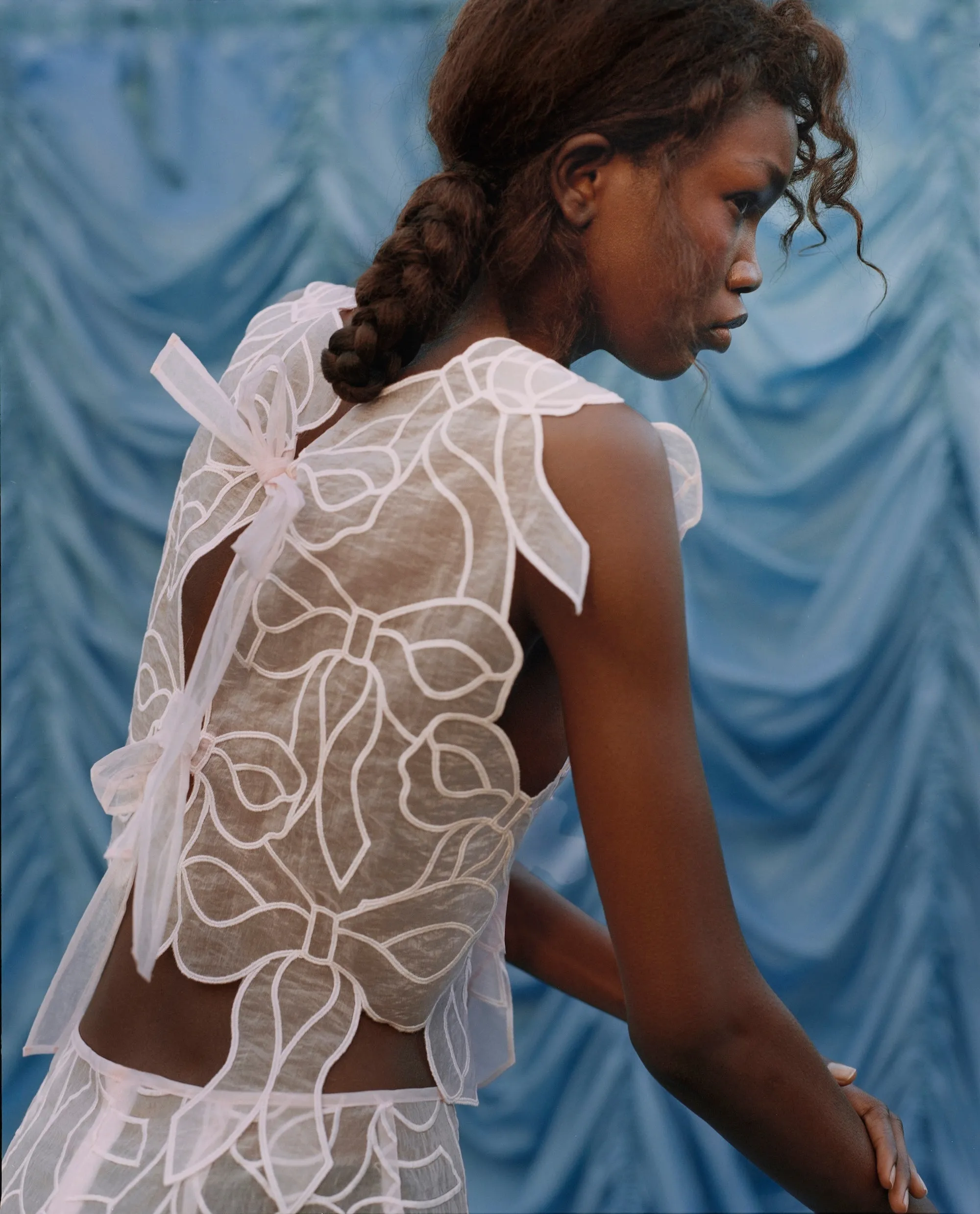 CBAYA | TOP BOW EMBROIDERY WHITE sold by Cecilie Bahnsen product image thumbnail 5