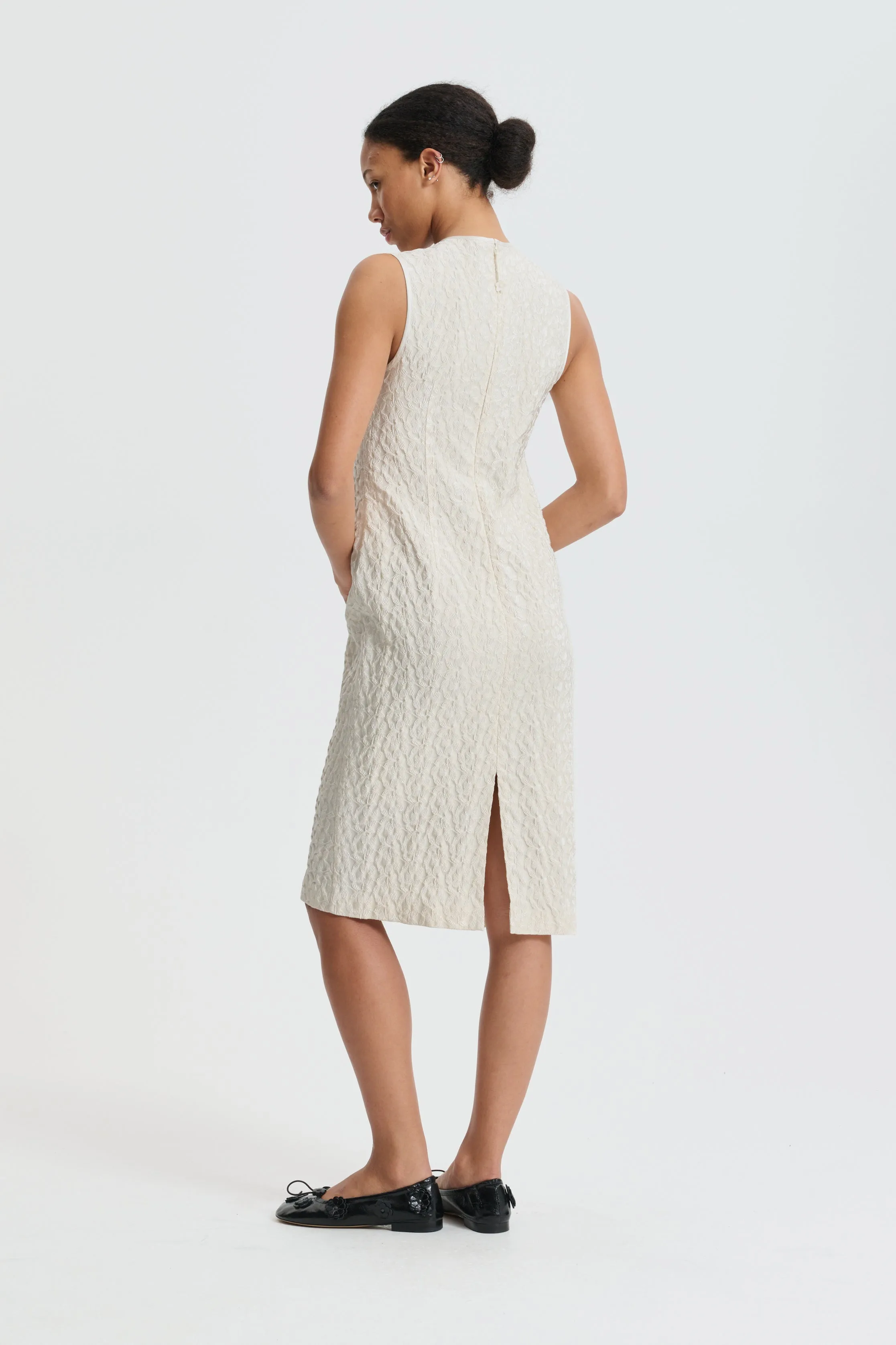 CBDEVIN | DRESS BEGONIA JACQUARD VINTAGE IVORY sold by Cecilie Bahnsen product image thumbnail 3