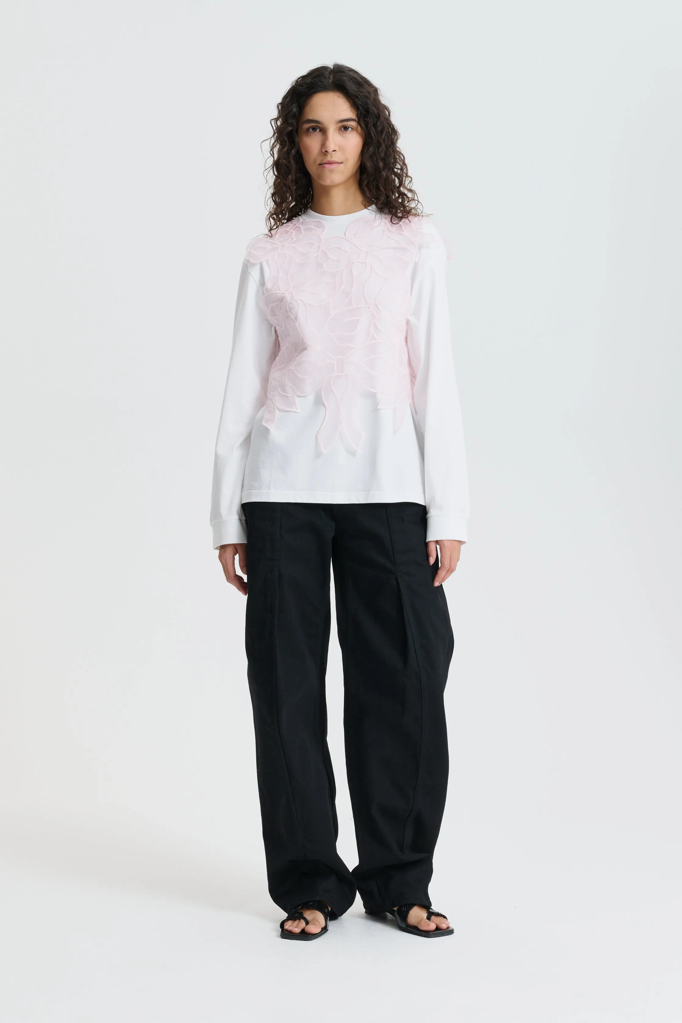 CBAYA | TOP BOW EMBROIDERY BLUSH PINK sold by Cecilie Bahnsen product image thumbnail 4