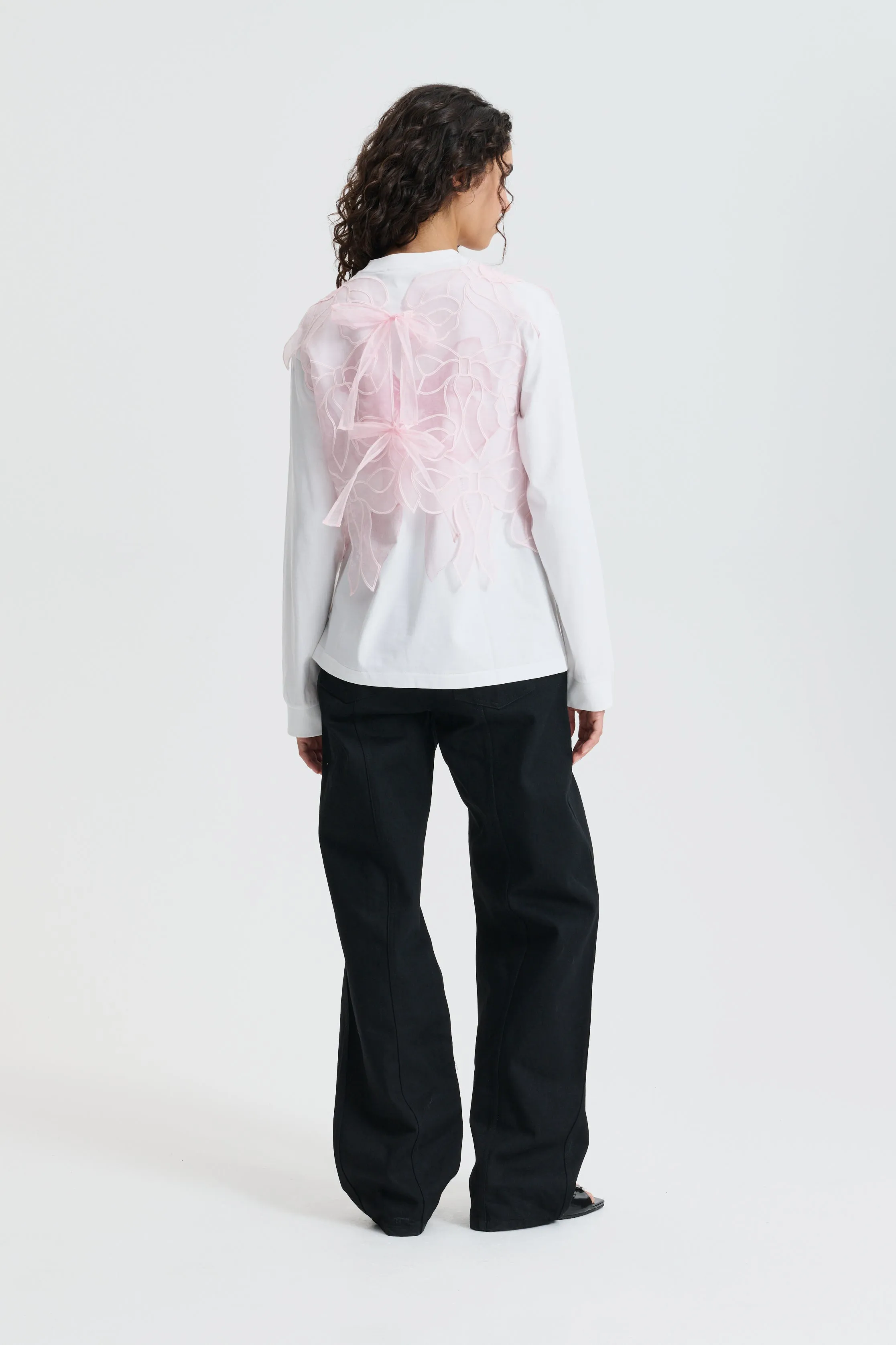 CBAYA | TOP BOW EMBROIDERY BLUSH PINK sold by Cecilie Bahnsen product image thumbnail 5