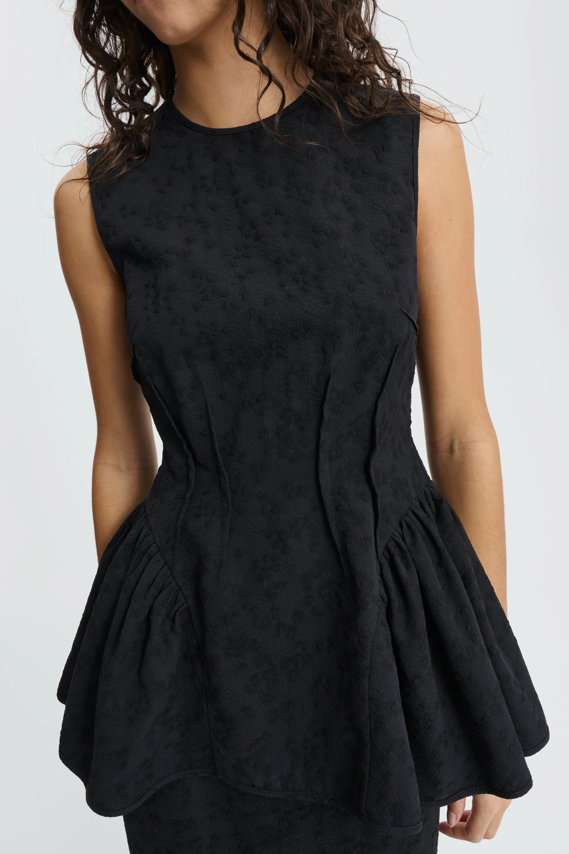 CBDAIMI | TOP EIRA MATELASSÉ BLACK sold by Cecilie Bahnsen product image thumbnail 2