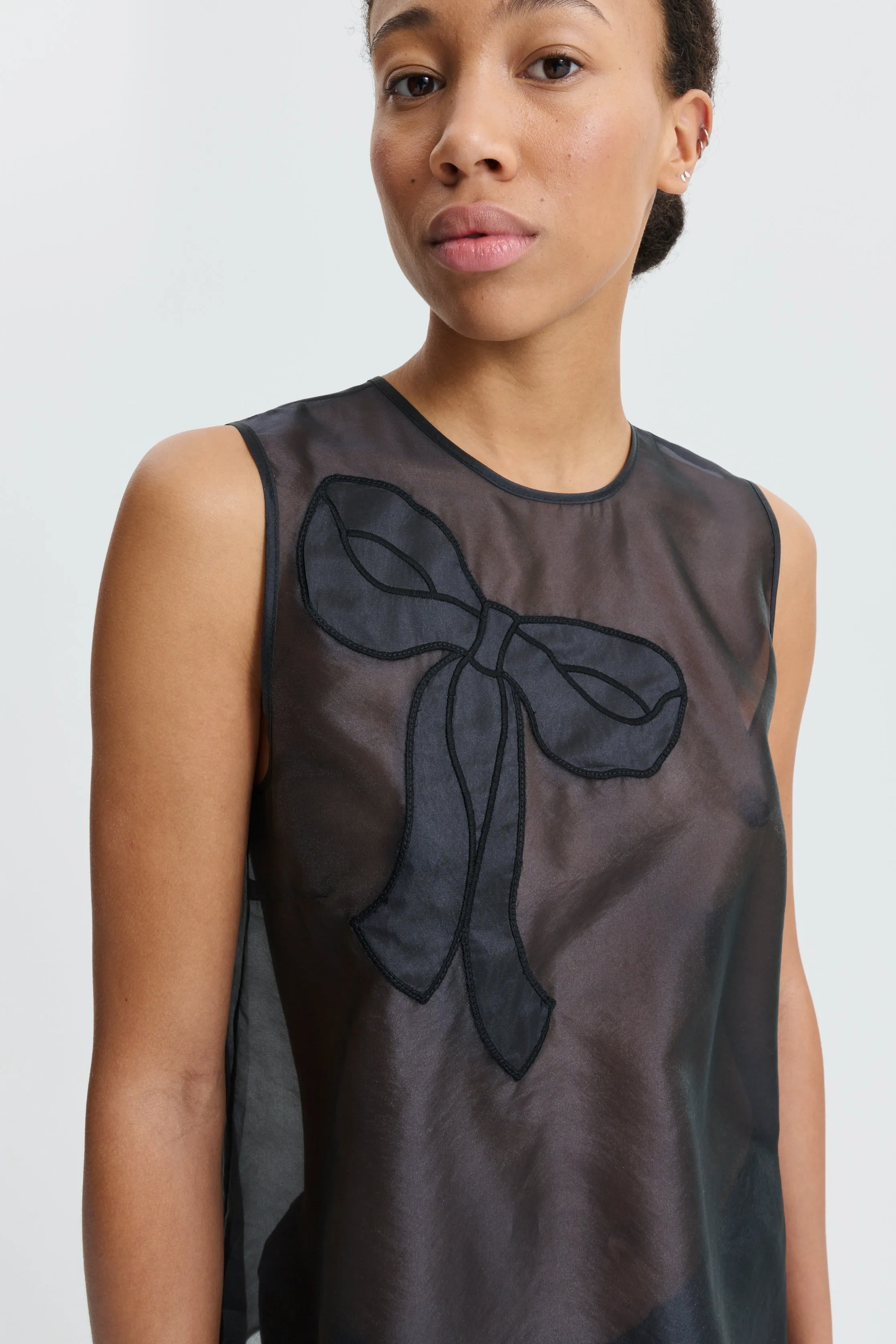CBALBA | TOP HYBRID ORGANZA BLACK sold by Cecilie Bahnsen product image thumbnail 2