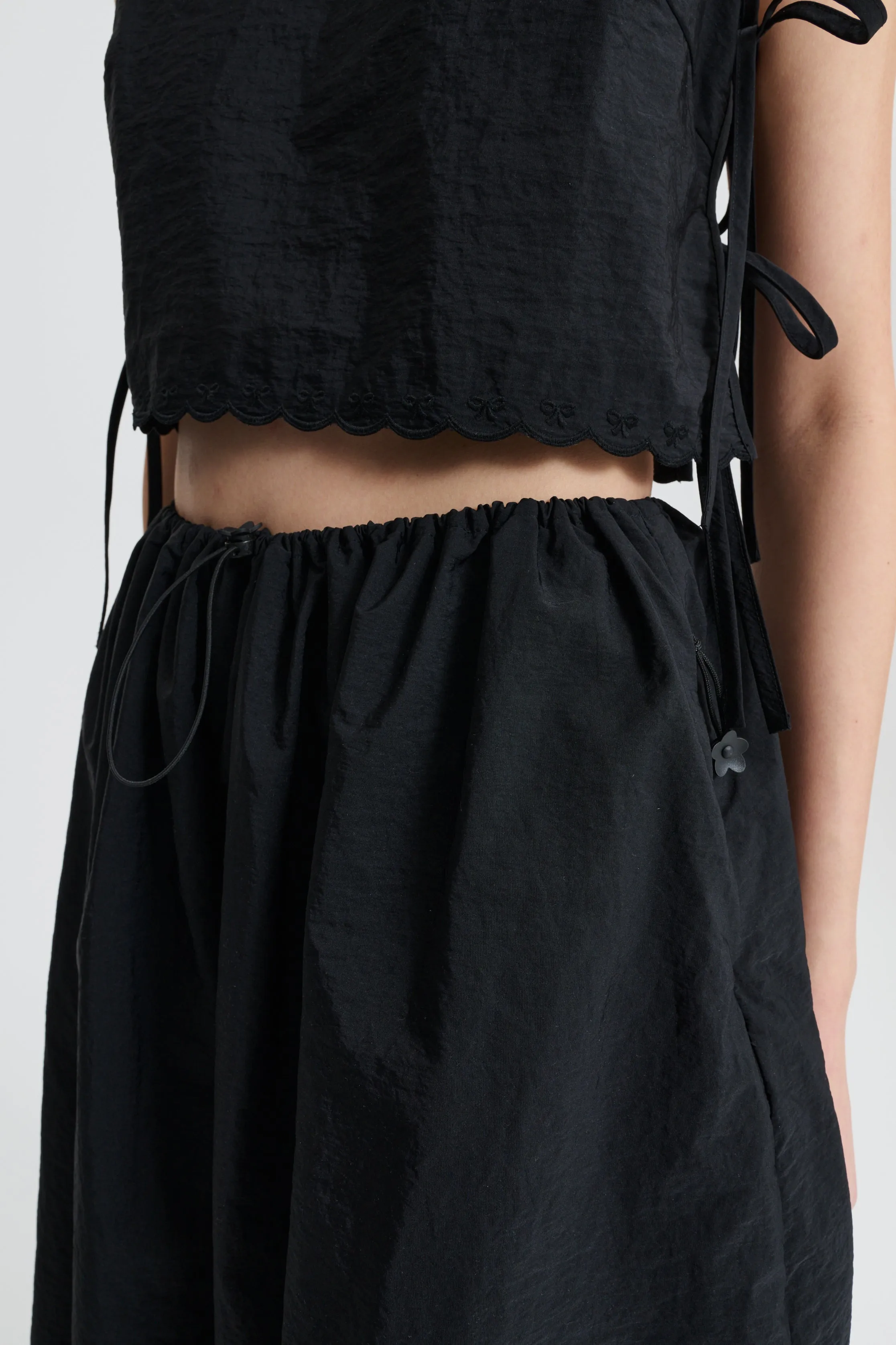 CBFEEBA | TOP EMBROIDERED TAFFETA BLACK sold by Cecilie Bahnsen product image thumbnail 4