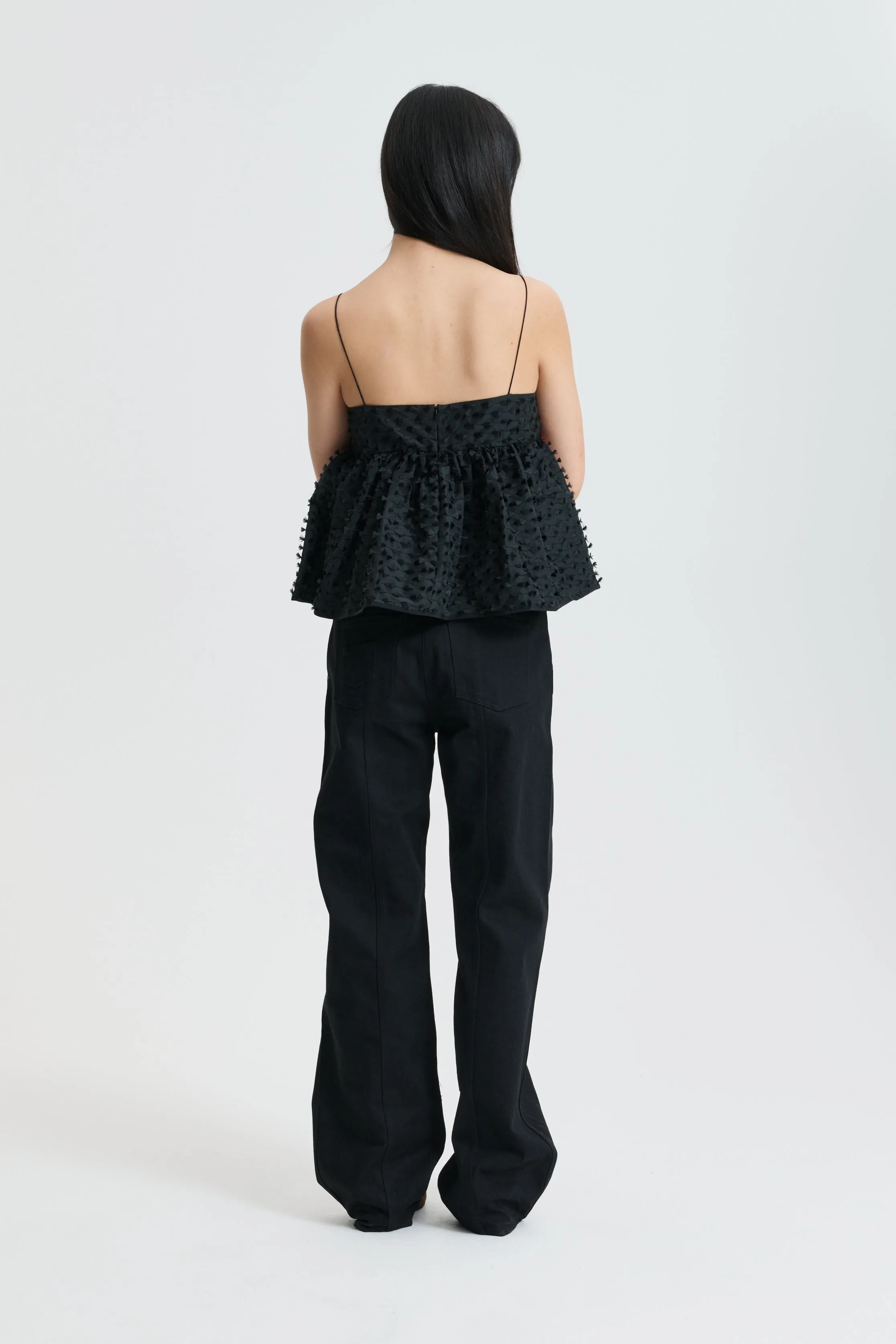 CBBABETTE | TOP FIAMMA FIL-COUPÉ BLACK sold by Cecilie Bahnsen product image thumbnail 2