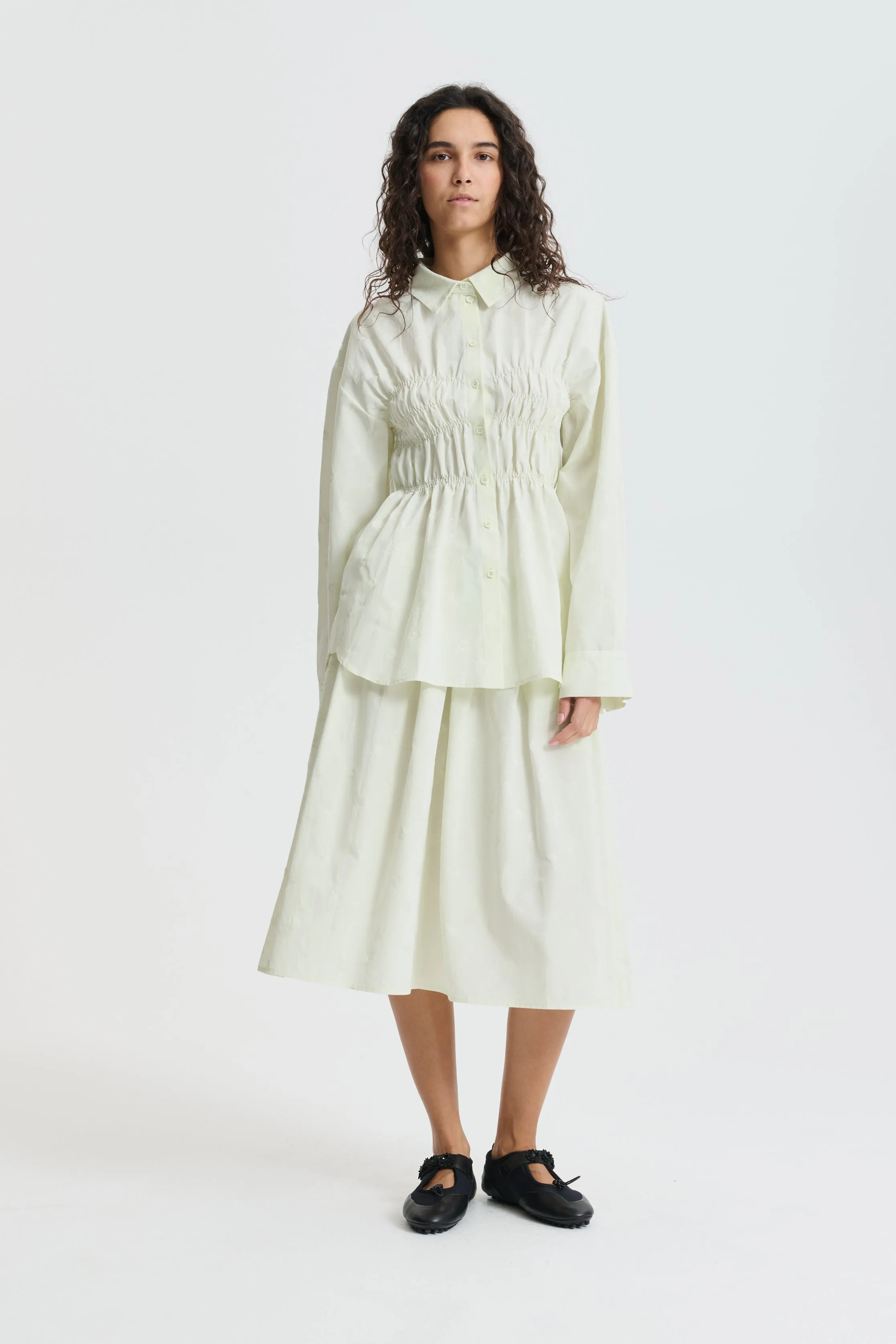 CBBRAXTON | SHIRT DITSY BELLIS PALE GREEN sold by Cecilie Bahnsen