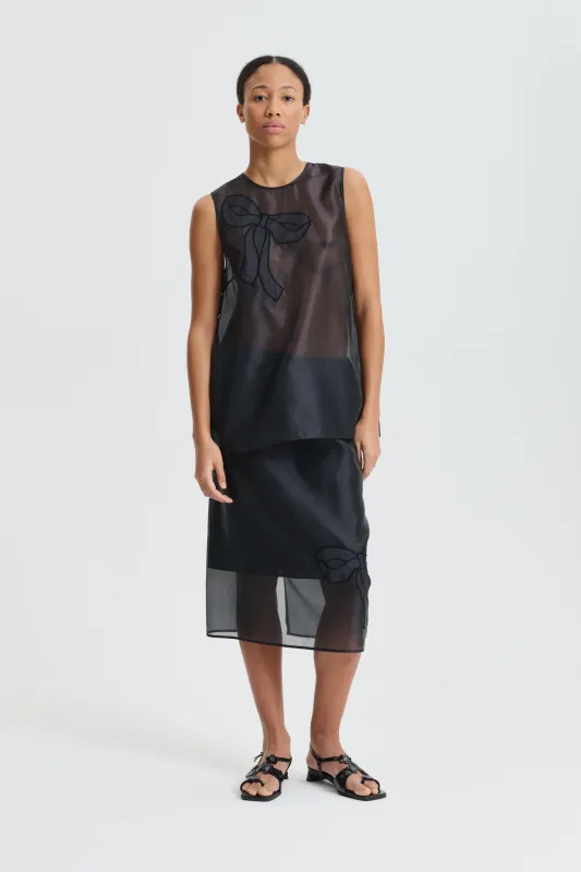 CBBRIA | SKIRT HYBRID ORGANZA BLACK made by Cecilie Bahnsen