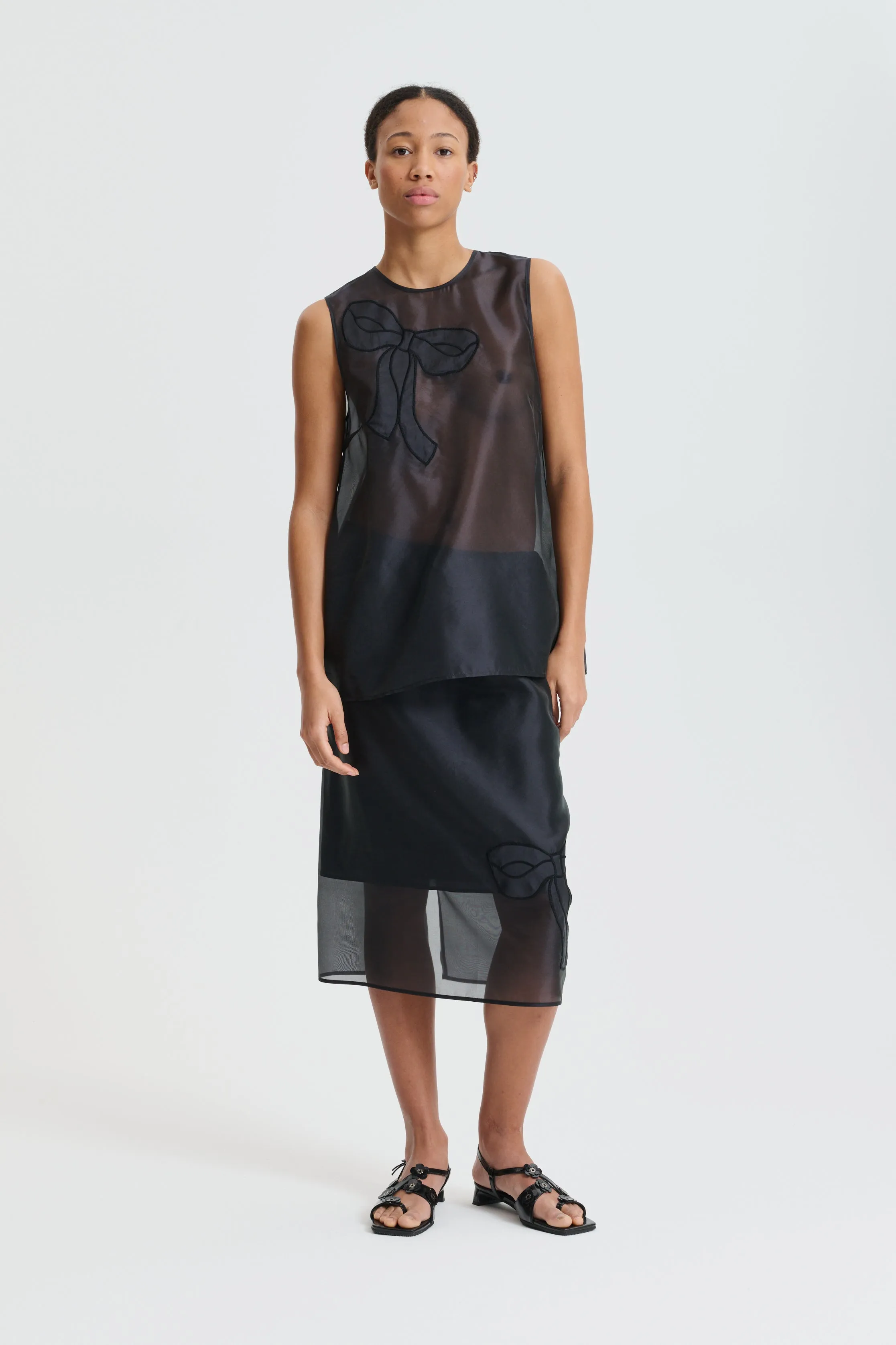 CBBRIA | SKIRT HYBRID ORGANZA BLACK sold by Cecilie Bahnsen
