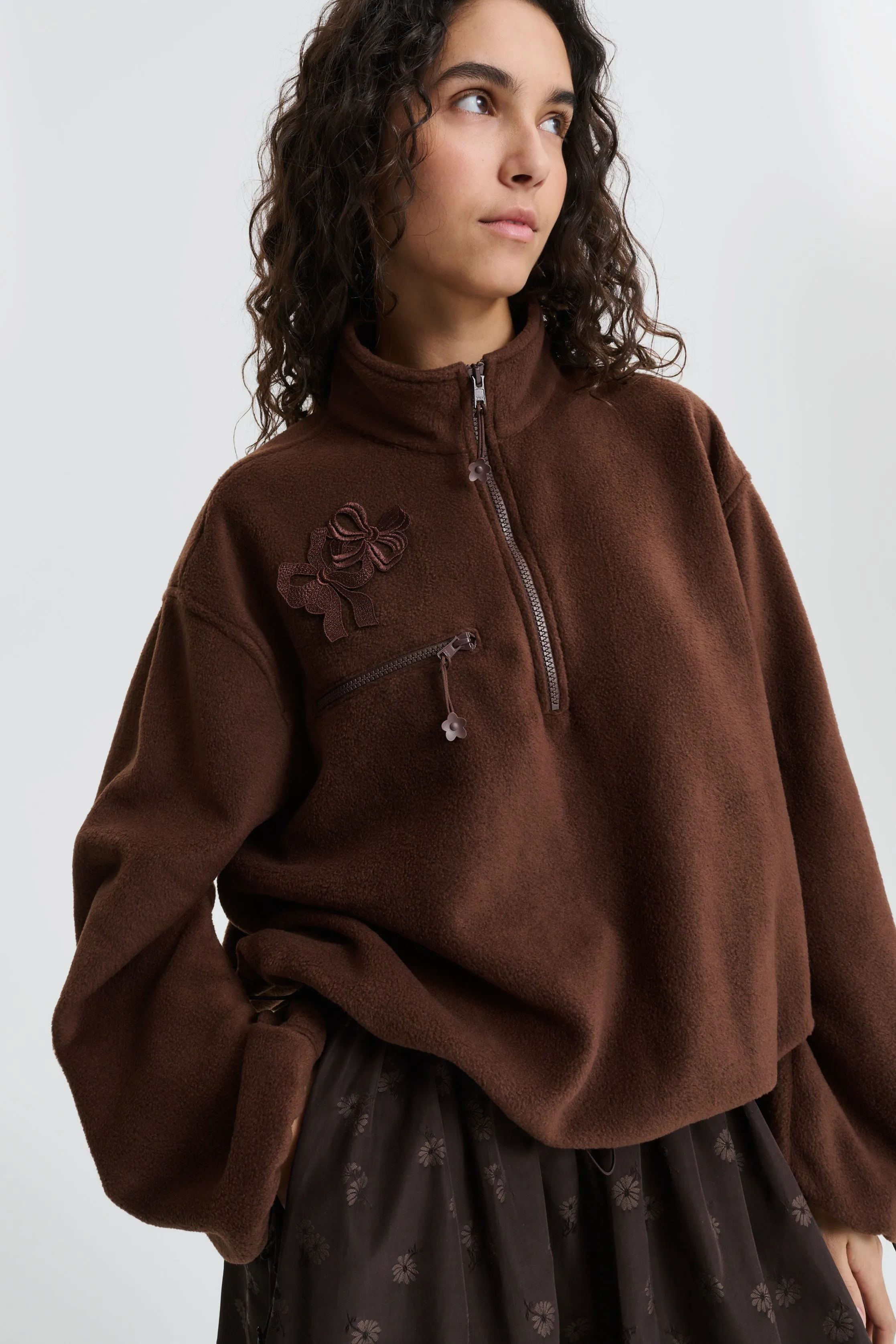 CBFREDERIK | ANORAK SOFT FLEECE BROWN sold by Cecilie Bahnsen product image thumbnail 3