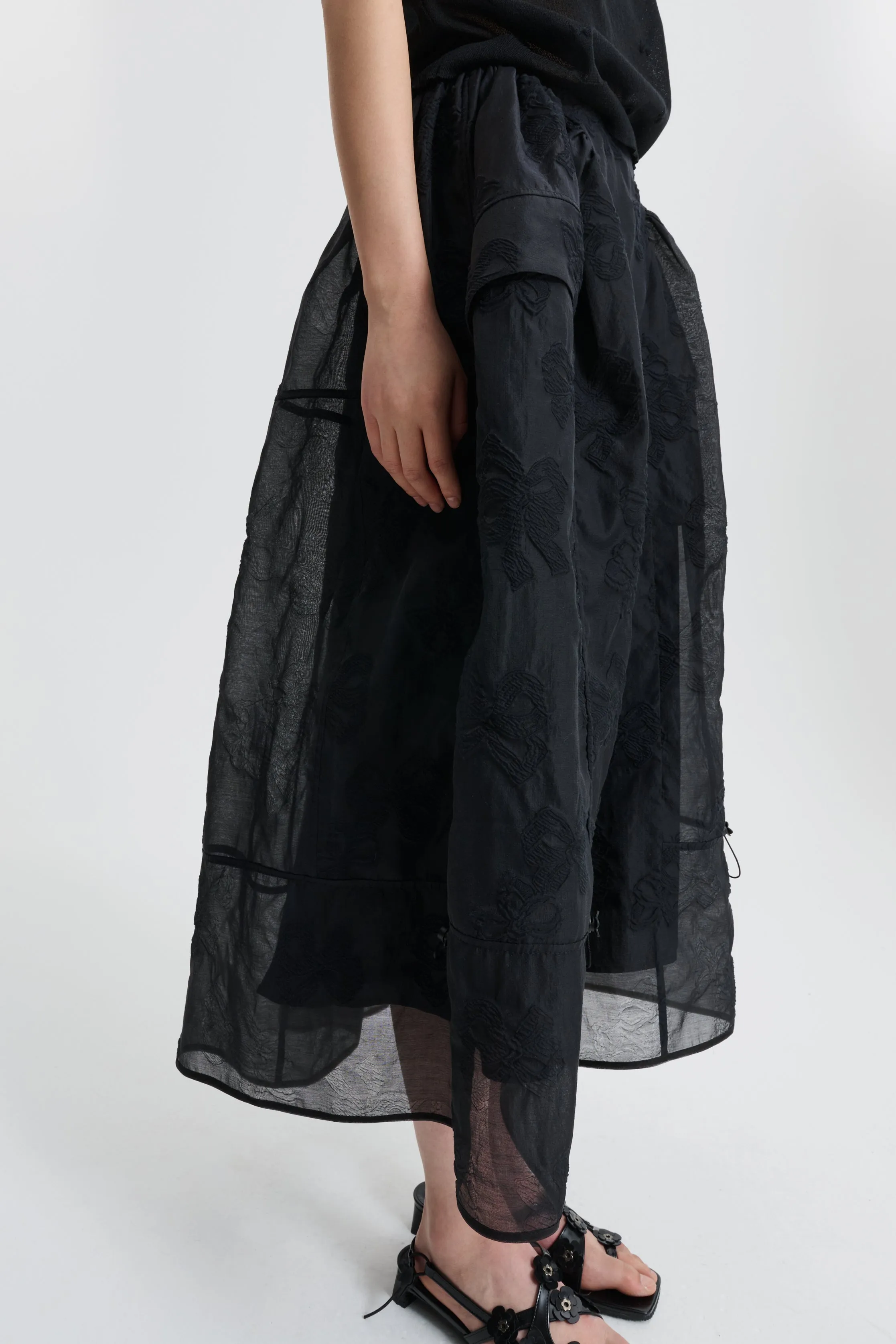 CBFUANA | SKIRT PAPILLON MATELASSÉ BLACK sold by Cecilie Bahnsen product image thumbnail 3