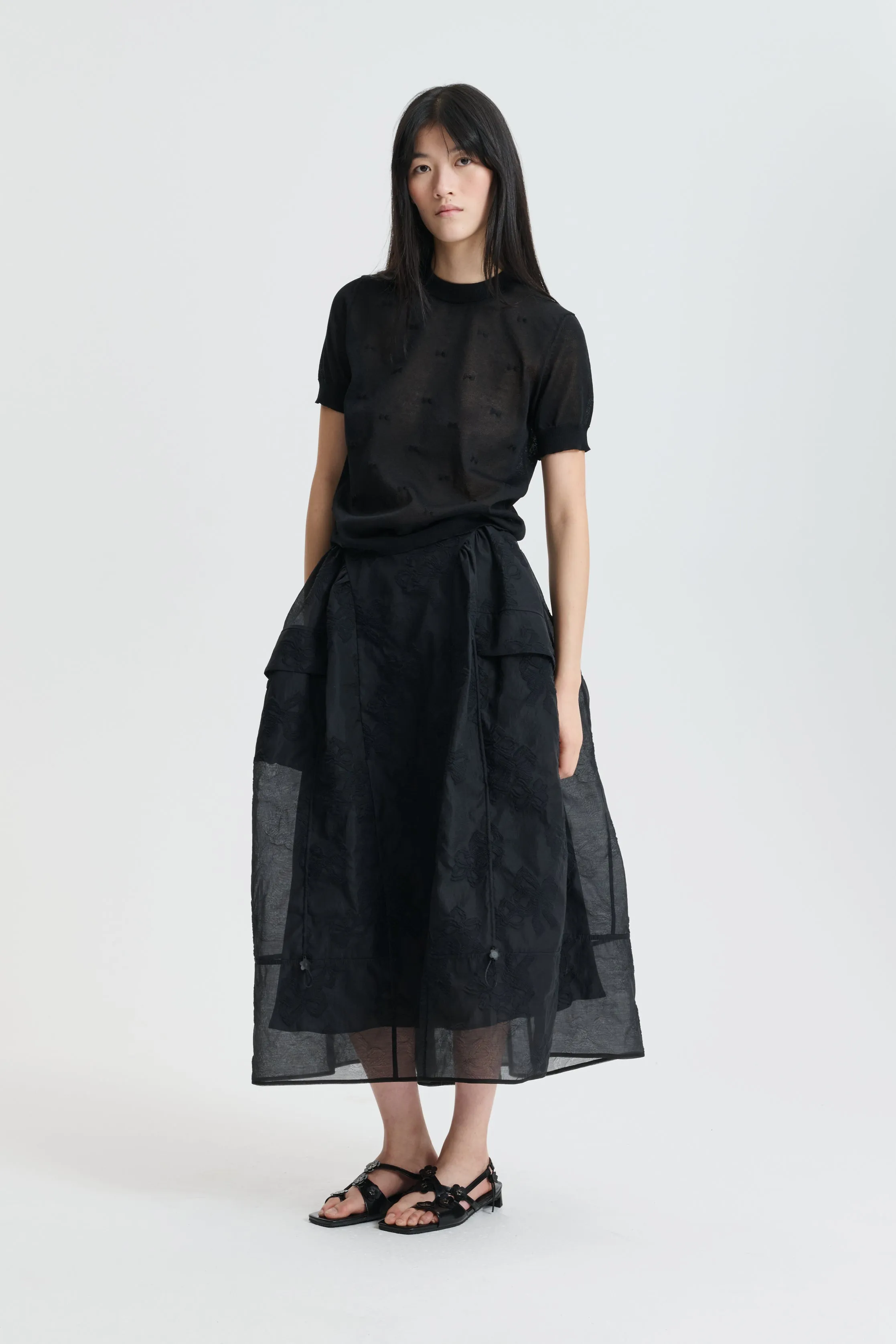 CBFUANA | SKIRT PAPILLON MATELASSÉ BLACK sold by Cecilie Bahnsen