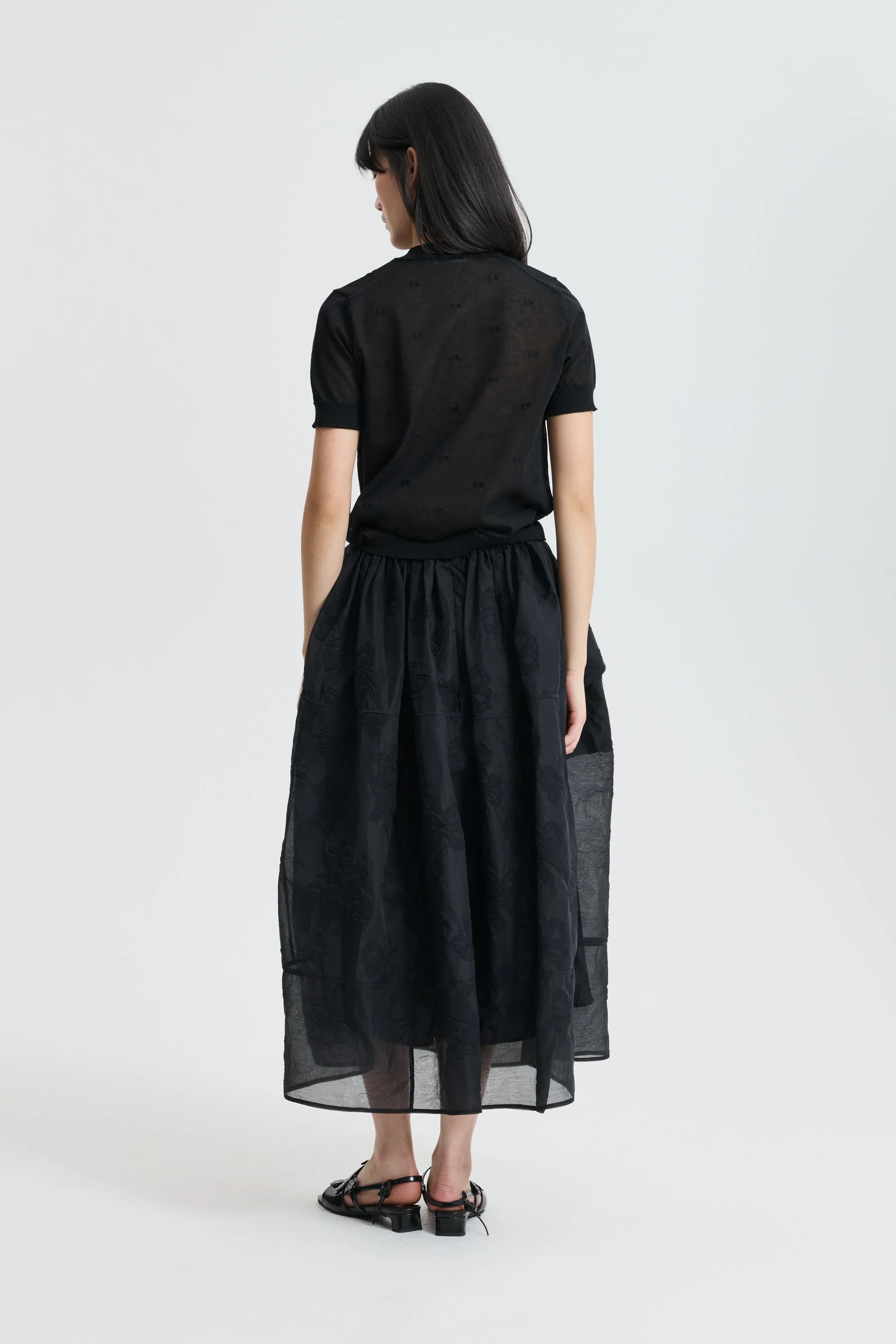 CBFUANA | SKIRT PAPILLON MATELASSÉ BLACK sold by Cecilie Bahnsen product image thumbnail 2
