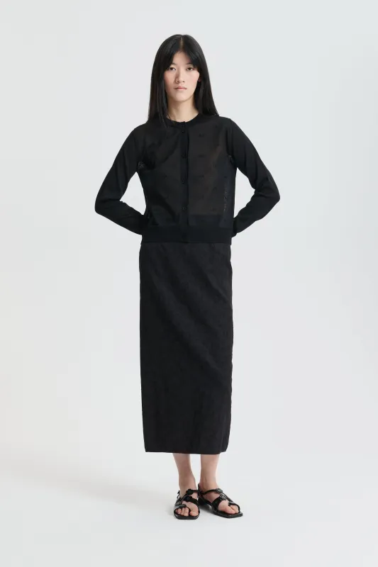 CBUKA | SKIRT EIRA MATELASSÉ BLACK made by Cecilie Bahnsen
