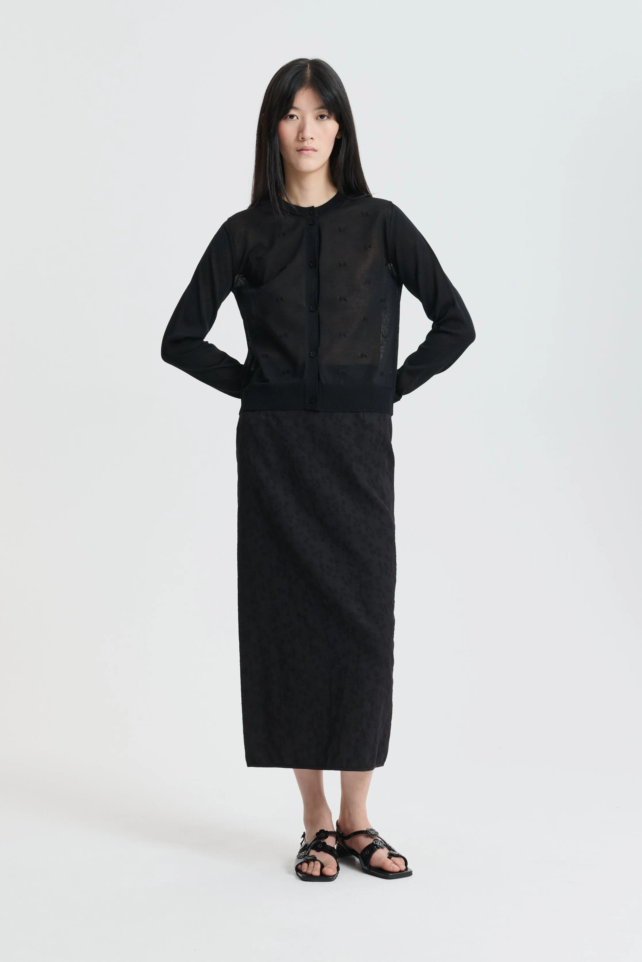 CBUKA | SKIRT EIRA MATELASSÉ BLACK sold by Cecilie Bahnsen