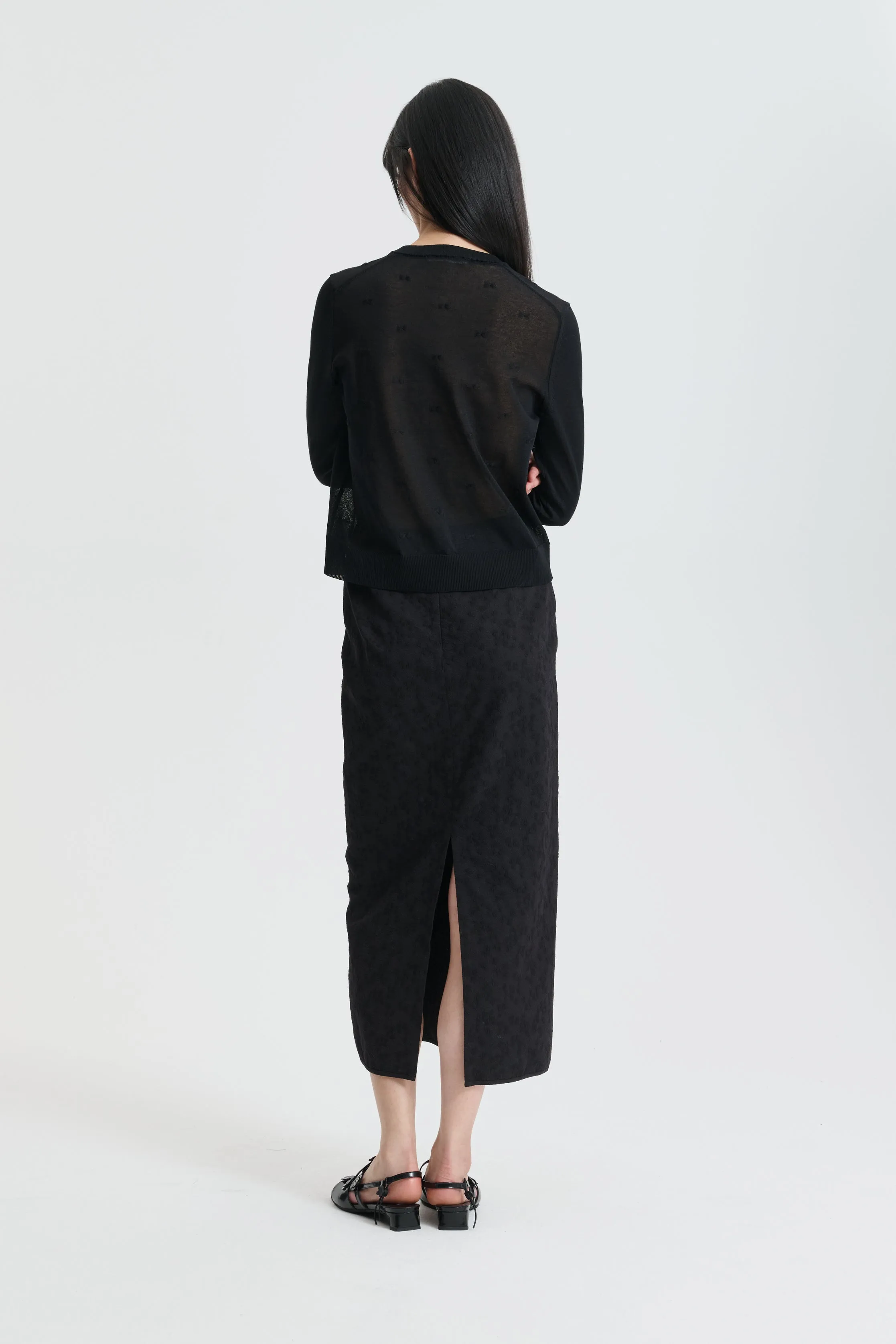 CBUKA | SKIRT EIRA MATELASSÉ BLACK sold by Cecilie Bahnsen product image thumbnail 2