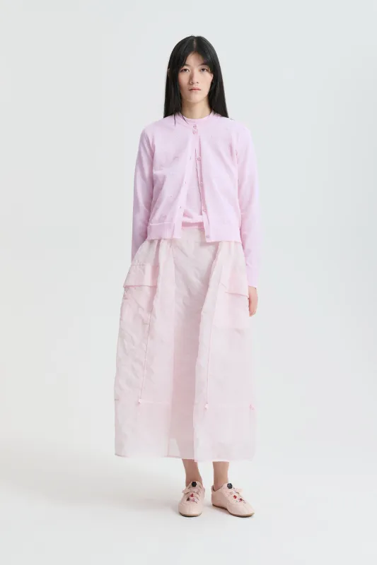 CBFUANA | SKIRT PAPILLON MATELASSÉ SOFT PINK made by Cecilie Bahnsen
