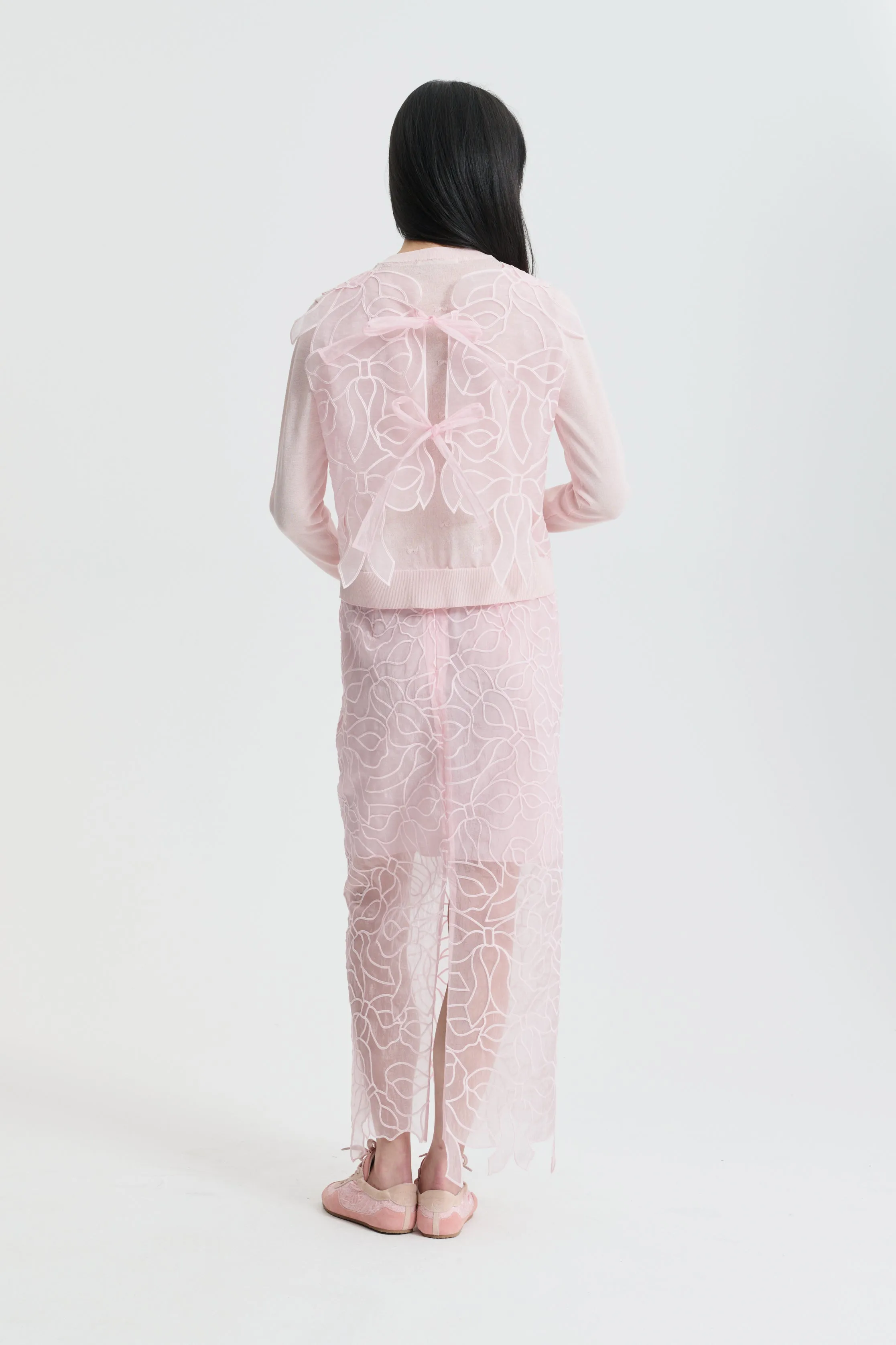 CBGUS | SKIRT BOW EMBROIDERY BLUSH PINK sold by Cecilie Bahnsen product image thumbnail 4