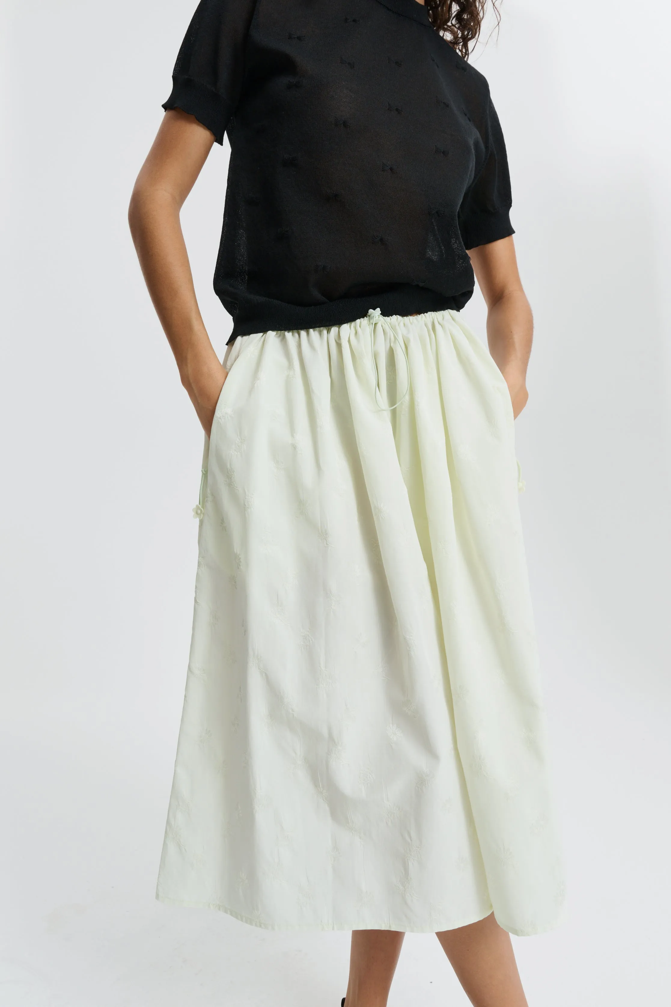 CBFIELLA | SKIRT DITSY BELLIS PALE GREEN sold by Cecilie Bahnsen product image thumbnail 2