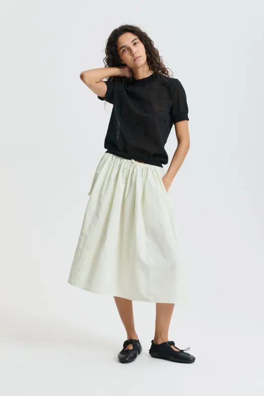 CBFIELLA | SKIRT DITSY BELLIS PALE GREEN made by Cecilie Bahnsen