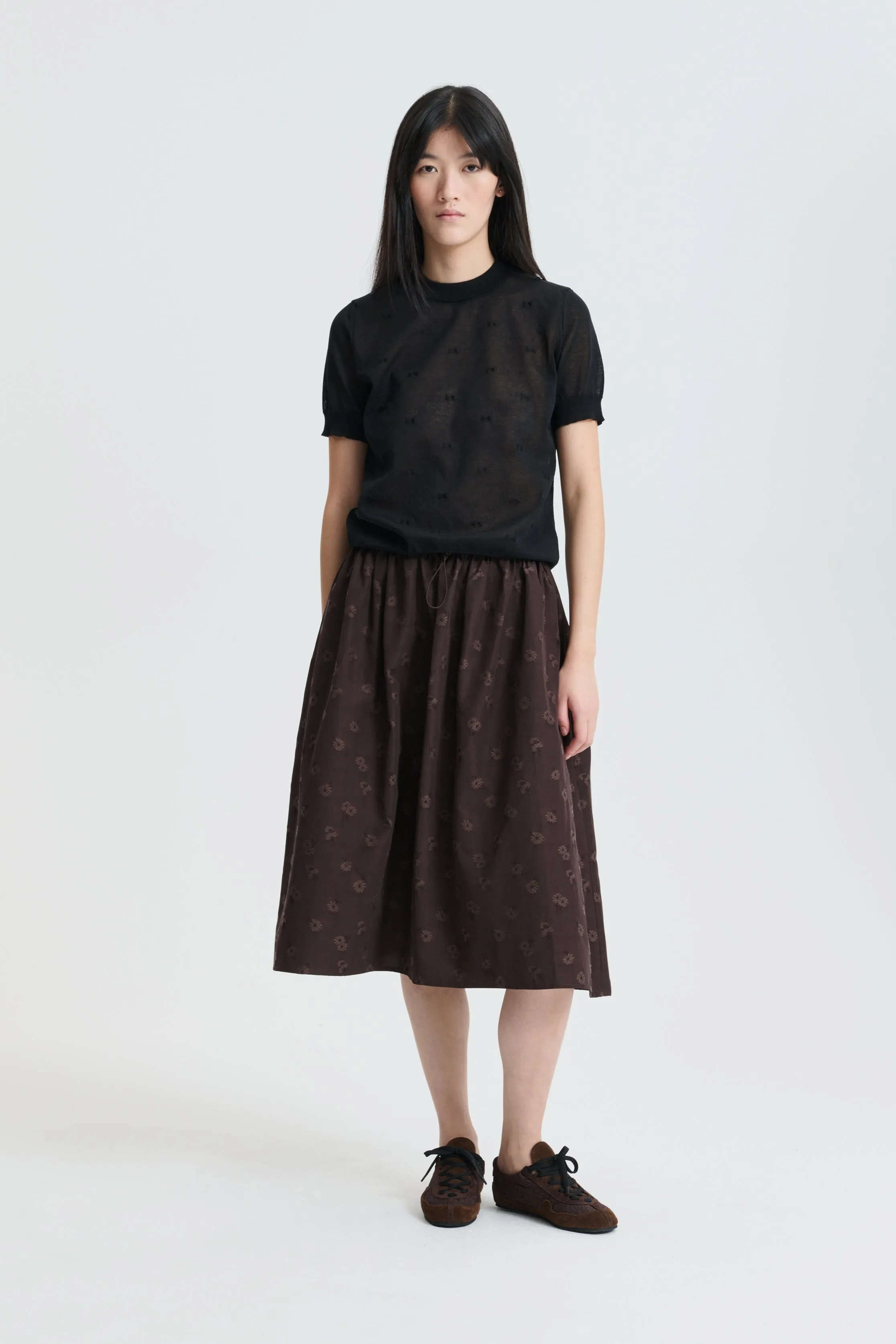 CBFIELLA | SKIRT DITSY BELLIS BROWN sold by Cecilie Bahnsen