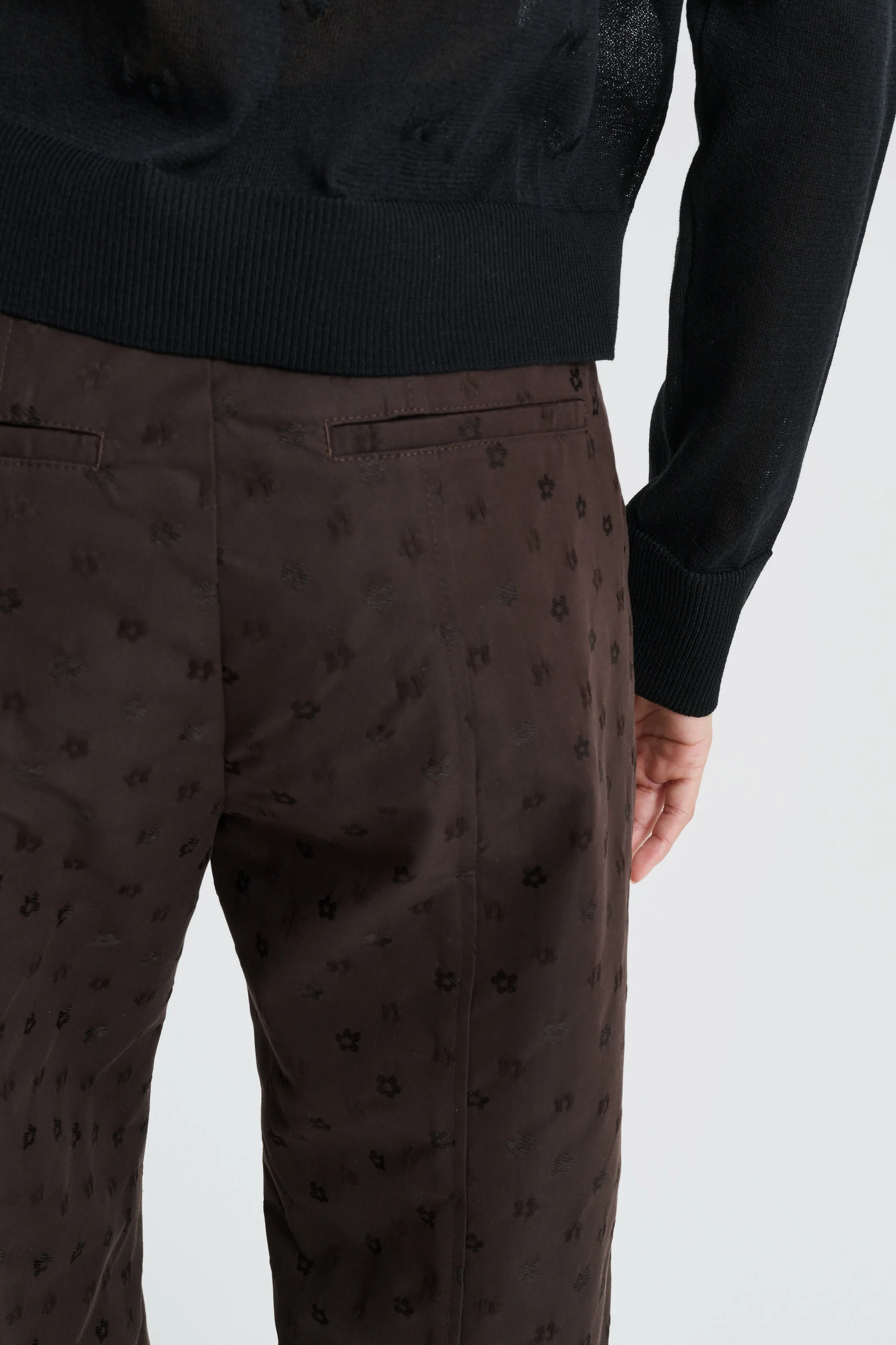 CBDARMELA | TROUSERS IRIS JACQUARD BROWN sold by Cecilie Bahnsen product image thumbnail 4
