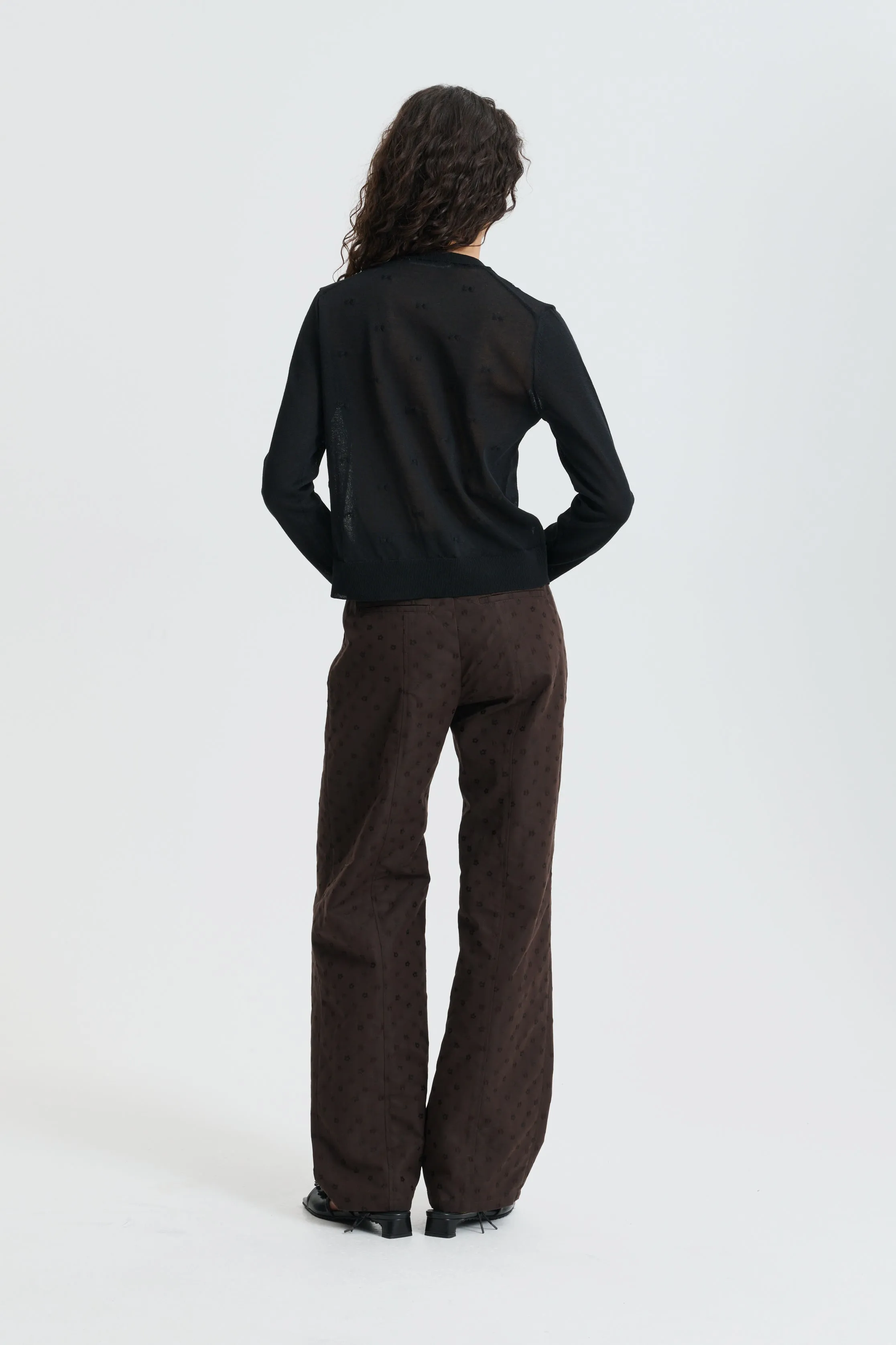 CBDARMELA | TROUSERS IRIS JACQUARD BROWN sold by Cecilie Bahnsen product image thumbnail 2