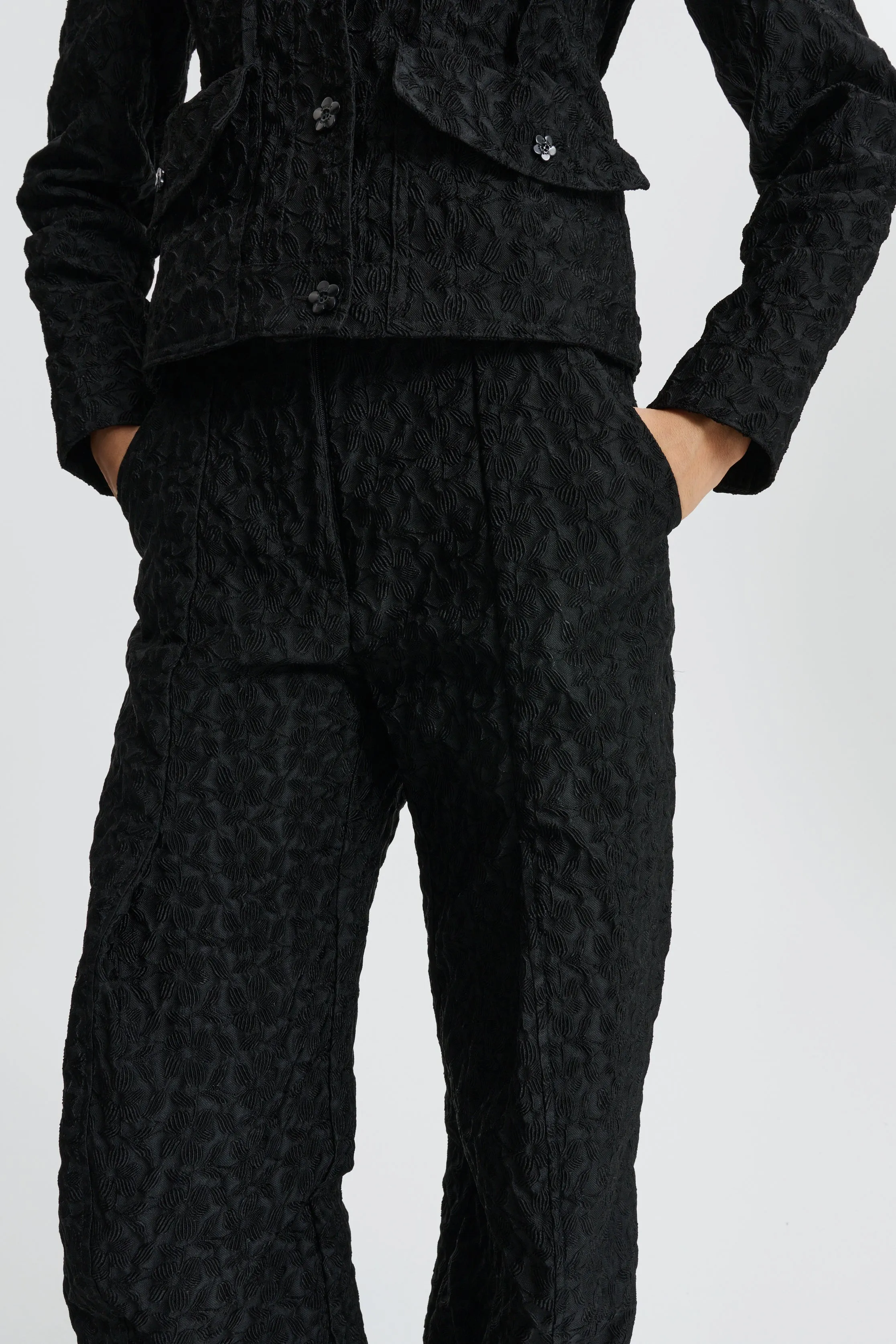 CBDARMELA | TROUSERS BEGONIA JACQUARD BLACK sold by Cecilie Bahnsen product image thumbnail 3
