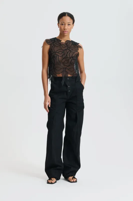CBCARMELA | DENIM TROUSERS DENIM BLACK made by Cecilie Bahnsen