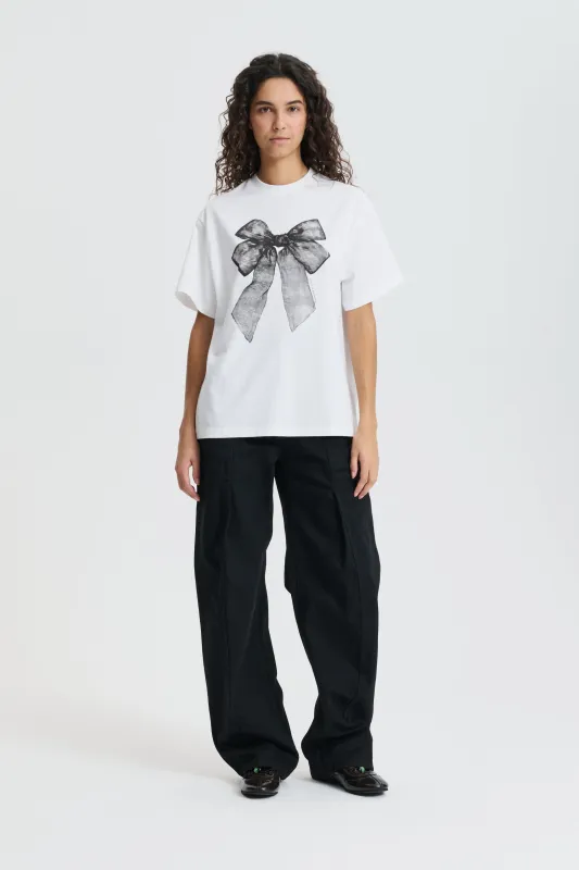 CBDOROTHY | T-SHIRT JERSEY WHITE / BLACK made by Cecilie Bahnsen