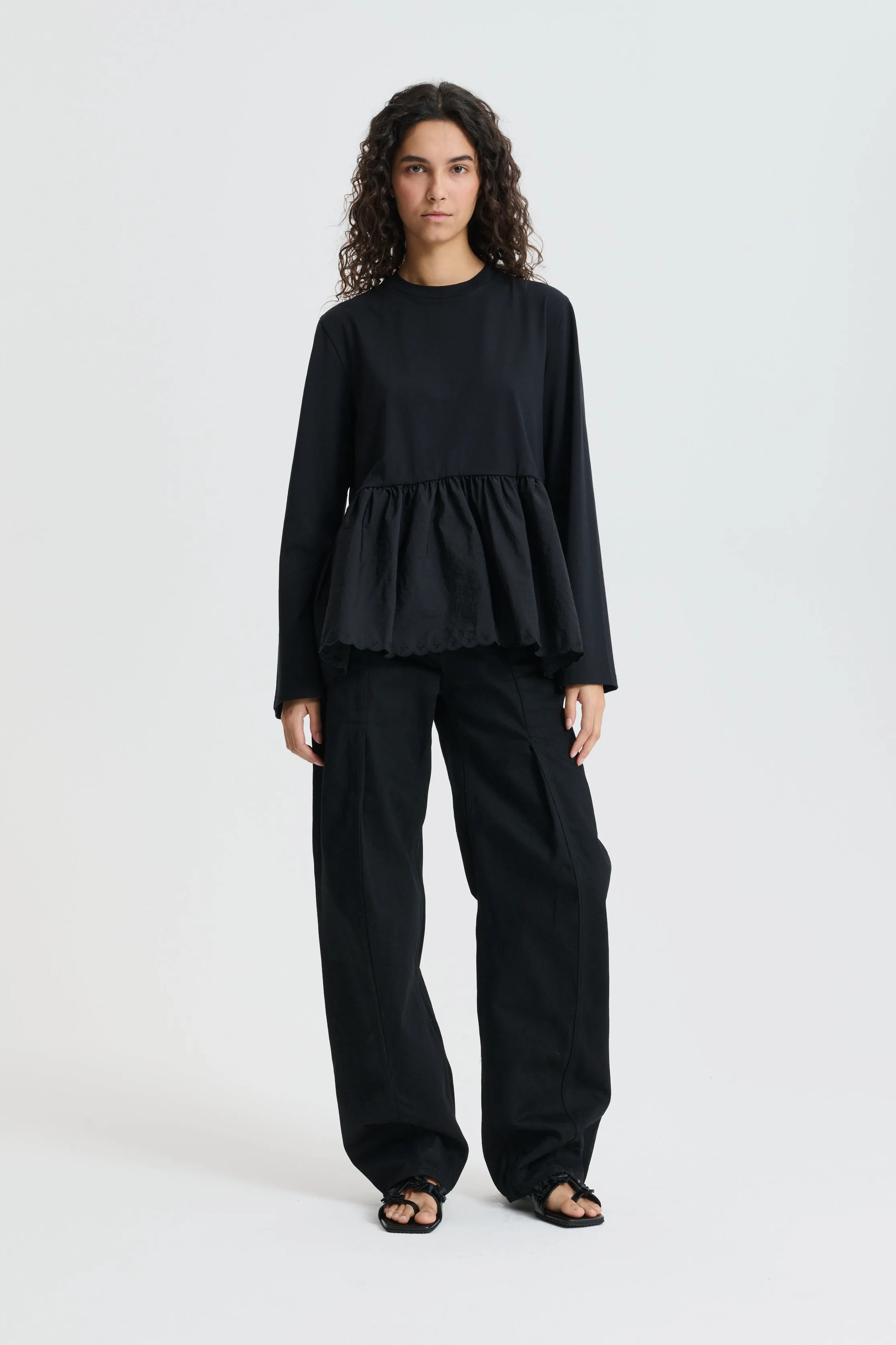 CBFRANCINE | T-SHIRT JERSEY BLACK sold by Cecilie Bahnsen