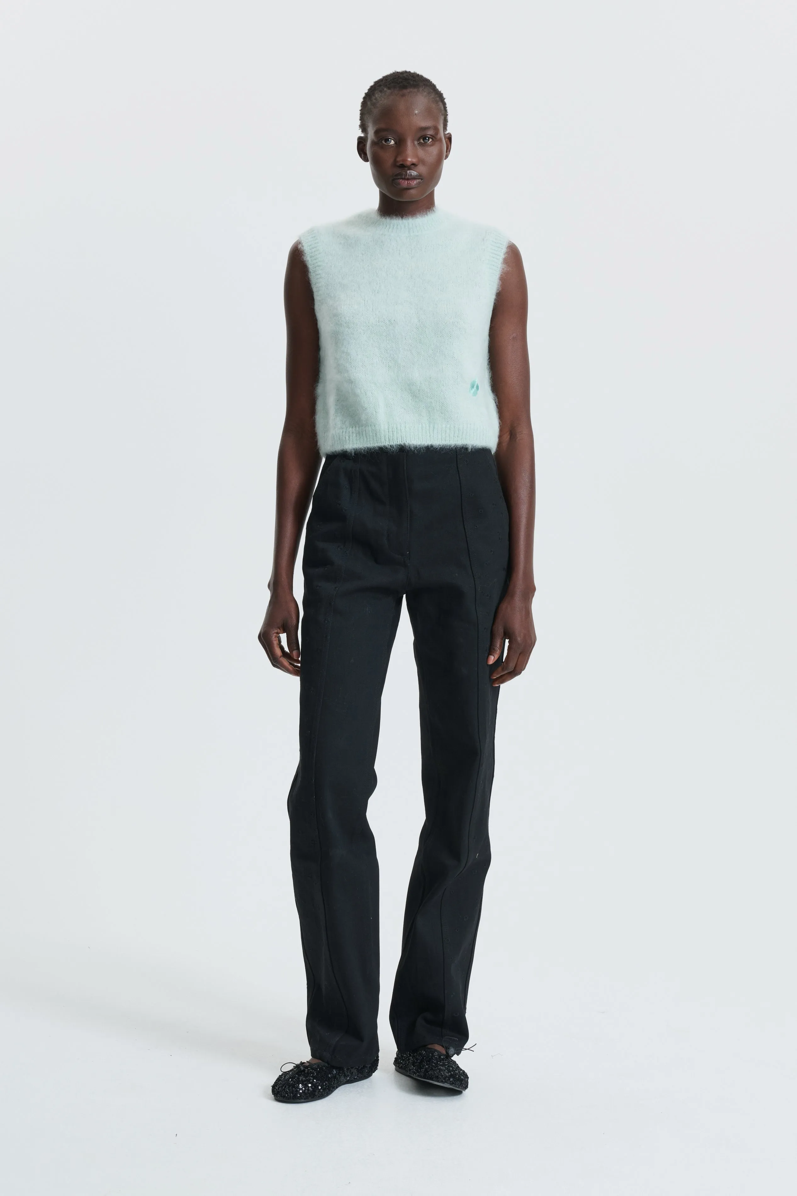 CBFEE | VEST SILK MOHAIR KNIT MINT sold by Cecilie Bahnsen