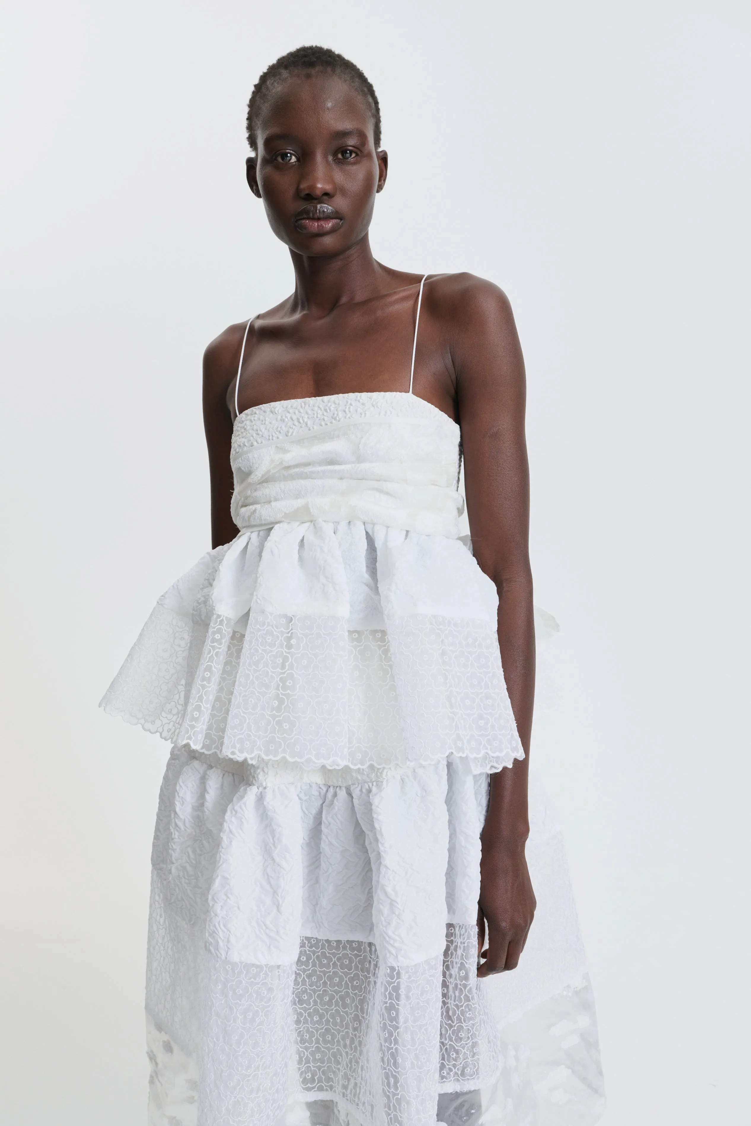 JAMES | TOP PATCHWORK WHITE/IVORY sold by Cecilie Bahnsen