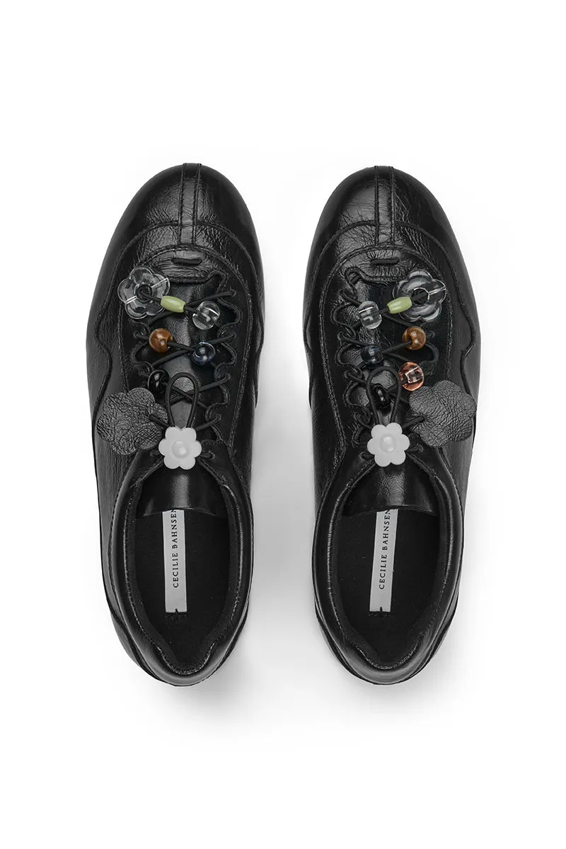 CBBLAISE | SNEAKERS TEXTURED LEATHER BLACK sold by Cecilie Bahnsen