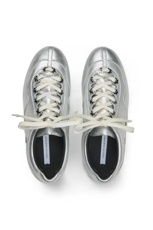 CBBLAISE | STUD SNEAKERS LEATHER SILVER made by Cecilie Bahnsen