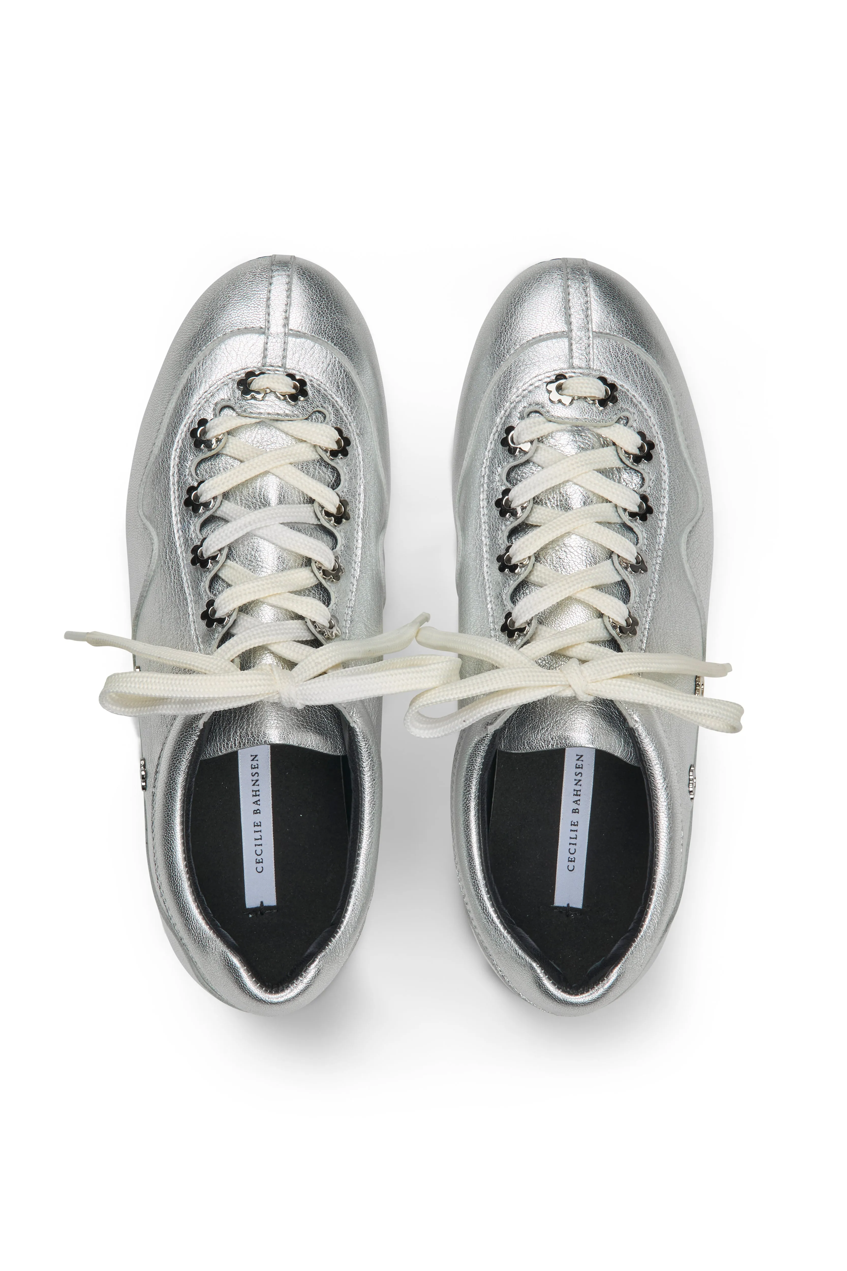 CBBLAISE | STUD SNEAKERS LEATHER SILVER sold by Cecilie Bahnsen