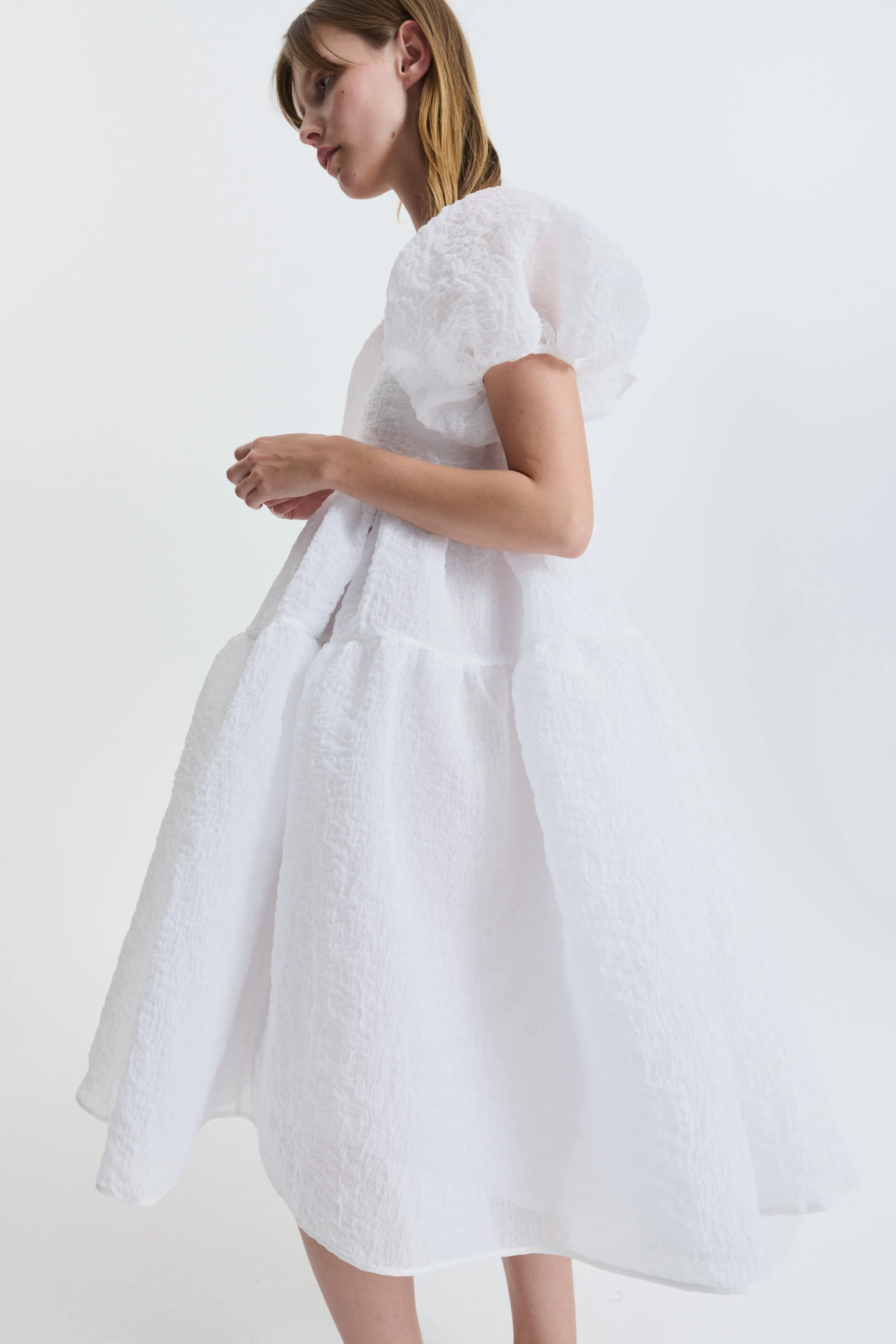 AMMI | DRESS WINTERMERE MATELASSÉ WHITE sold by Cecilie Bahnsen product image thumbnail 4