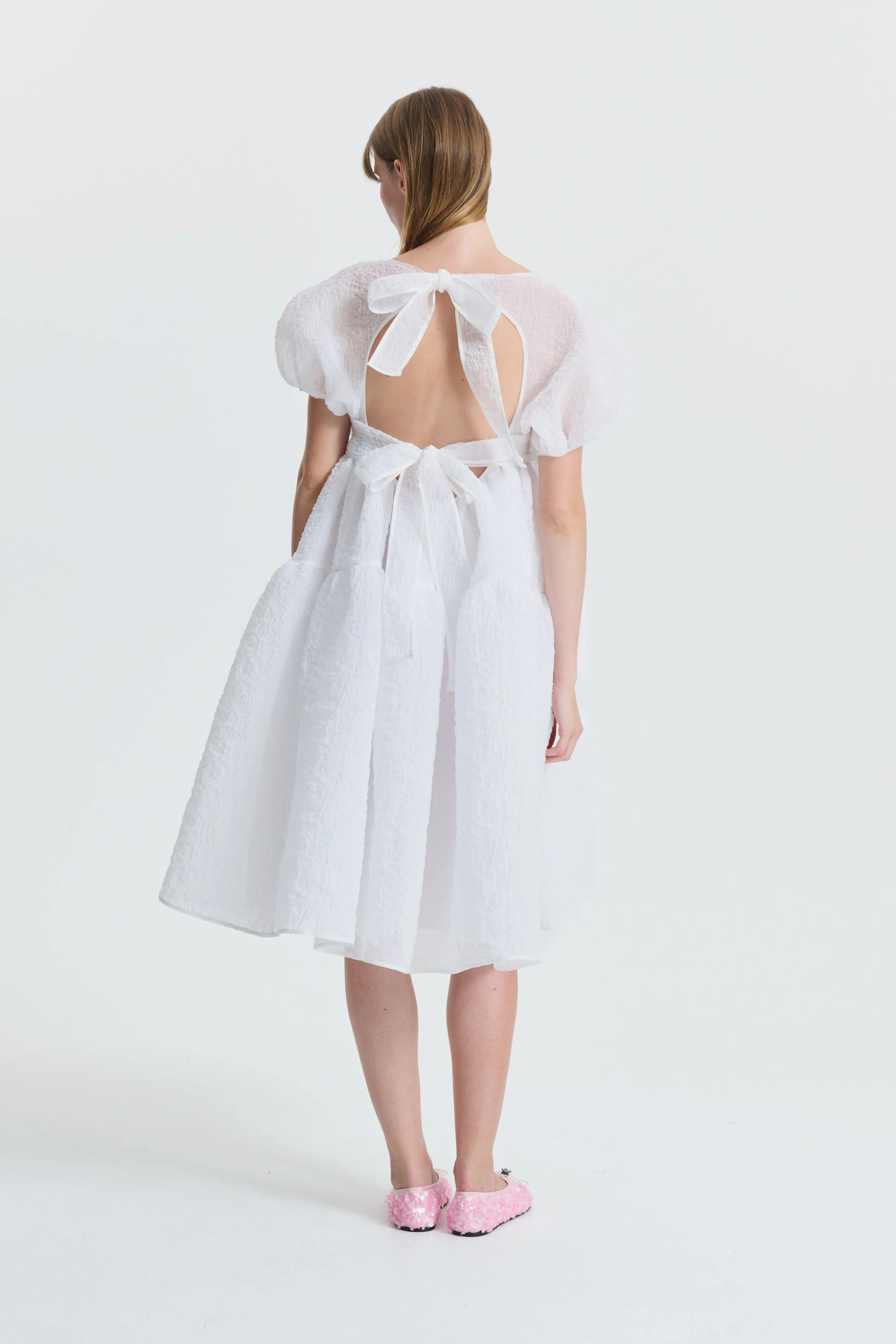 AMMI | DRESS WINTERMERE MATELASSÉ WHITE sold by Cecilie Bahnsen product image thumbnail 2
