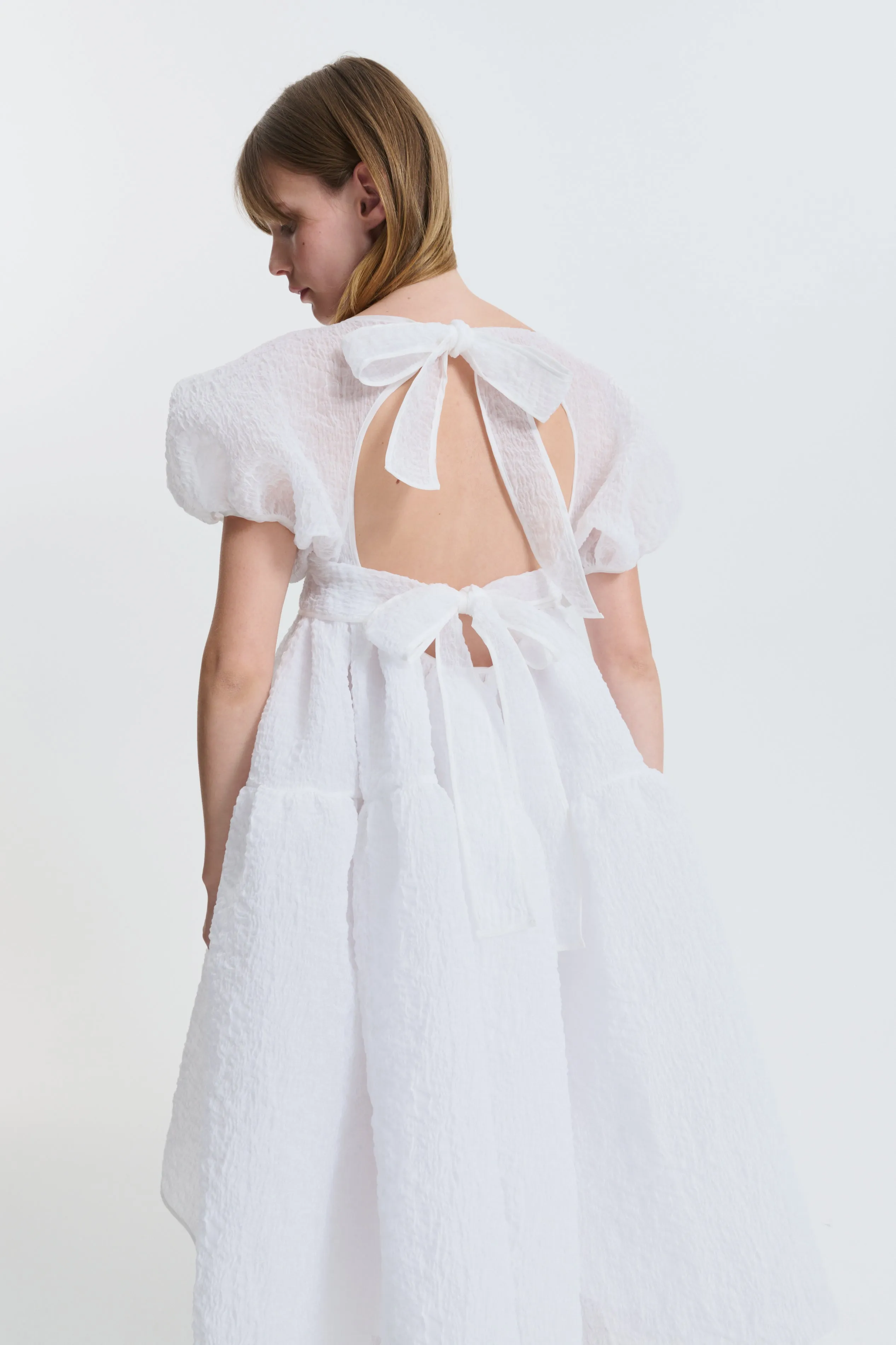 AMMI | DRESS WINTERMERE MATELASSÉ WHITE sold by Cecilie Bahnsen product image thumbnail 3