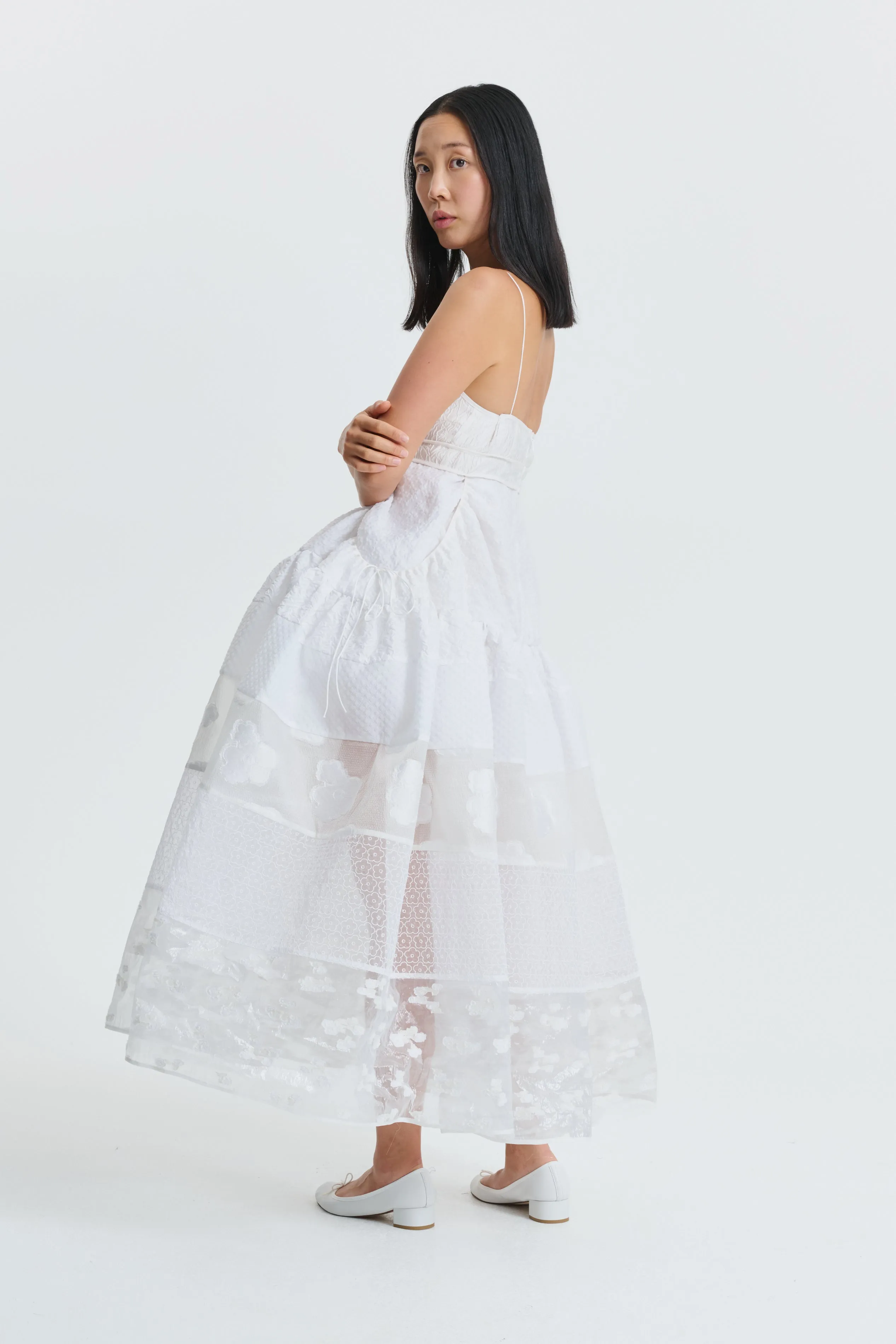 CILLE | DRESS PATCHWORK WHITE/IVORY sold by Cecilie Bahnsen product image thumbnail 3