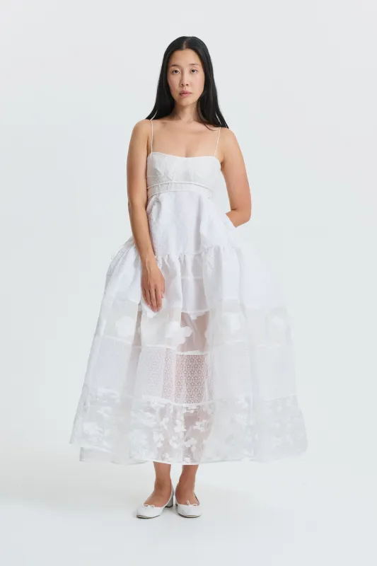 CILLE | DRESS PATCHWORK WHITE/IVORY made by Cecilie Bahnsen