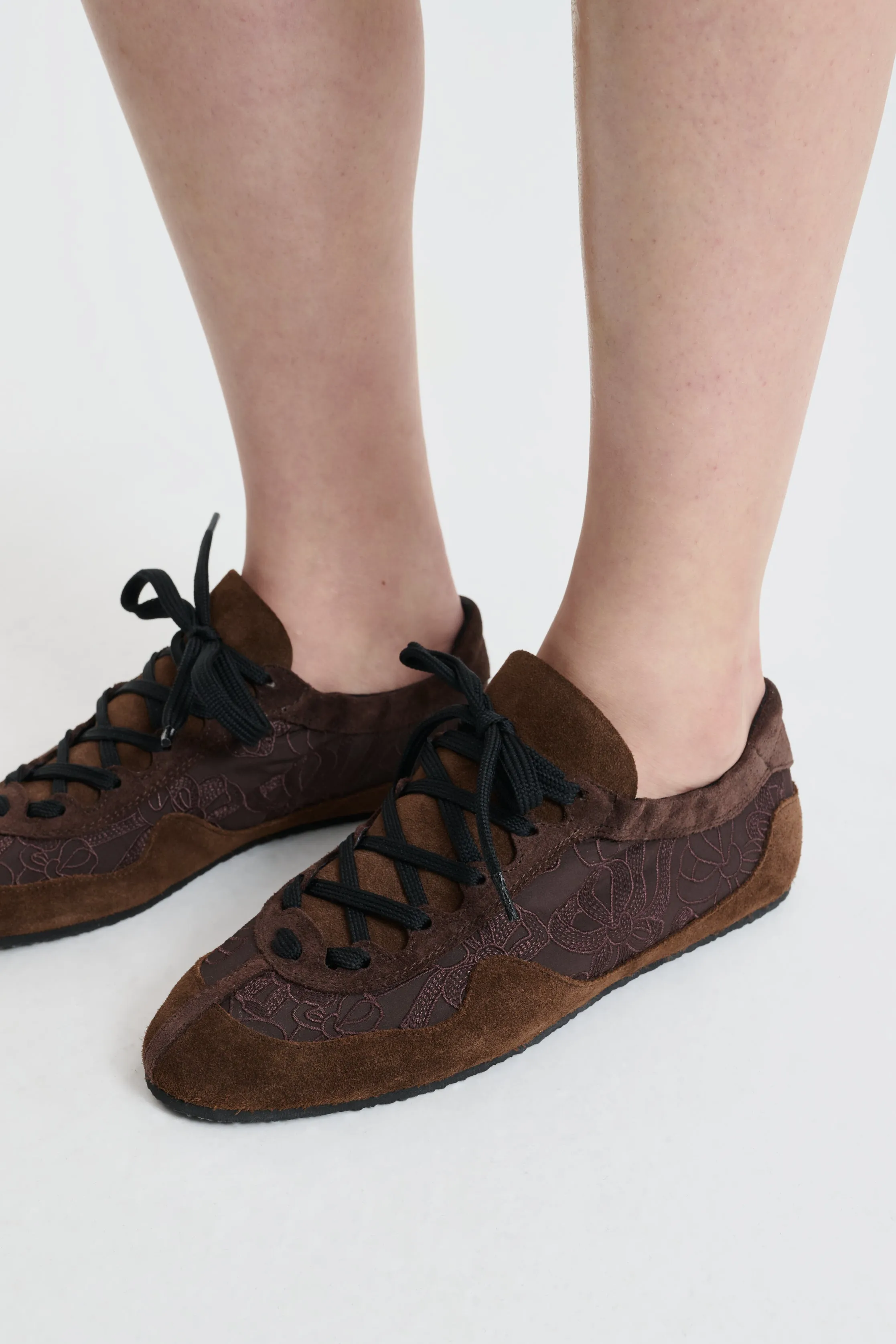 CBBLAISE | SOFT SNEAKERS SUEDE I NYLON BROWN sold by Cecilie Bahnsen