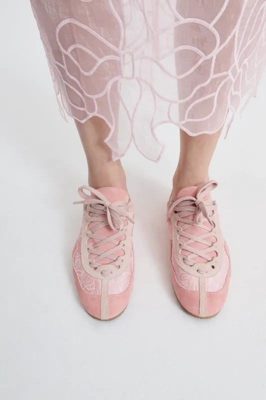 CBBLAISE | SOFT SNEAKERS SUEDE I NYLON BLUSH PINK made by Cecilie Bahnsen