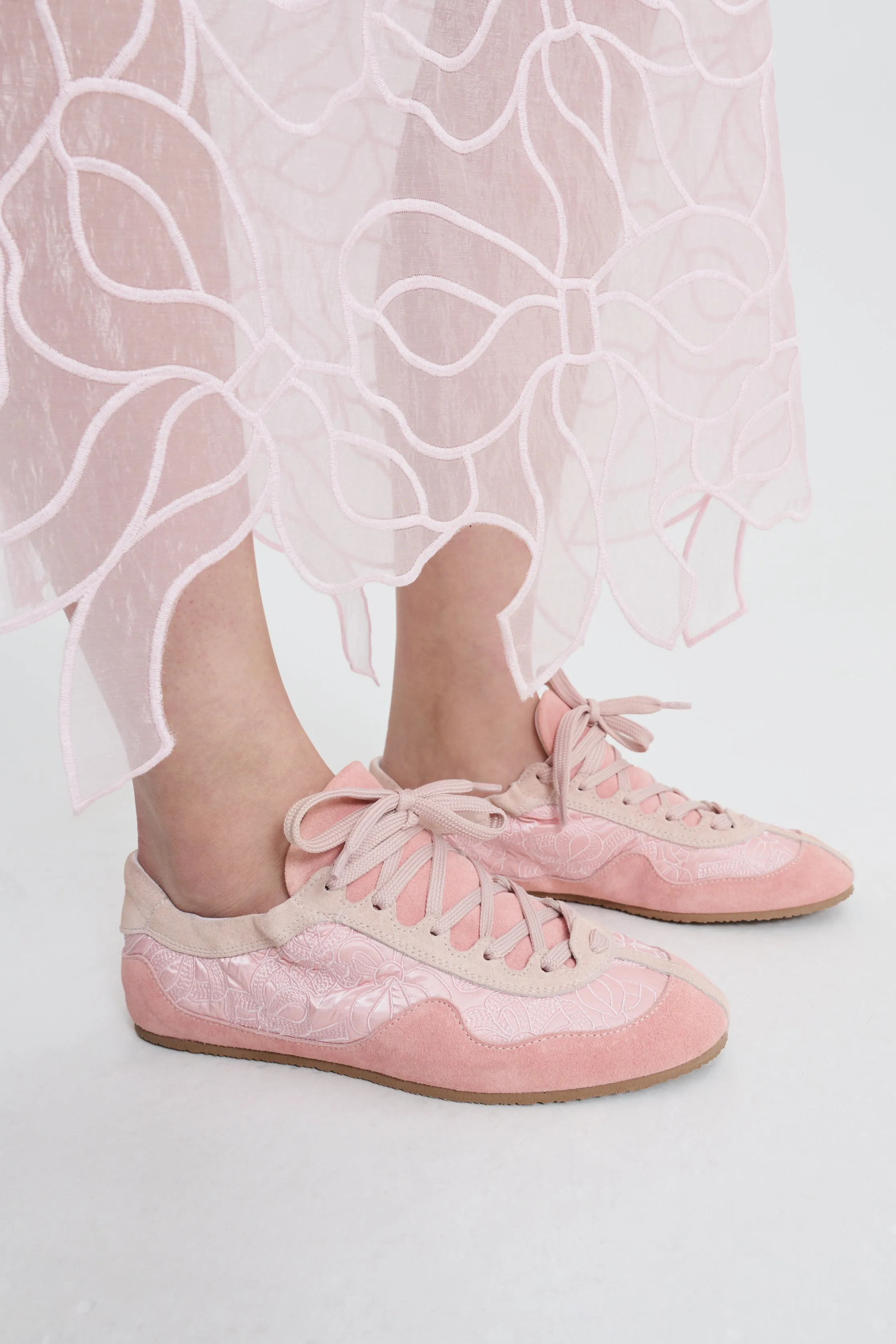 CBBLAISE | SOFT SNEAKERS SUEDE I NYLON BLUSH PINK sold by Cecilie Bahnsen product image thumbnail 2
