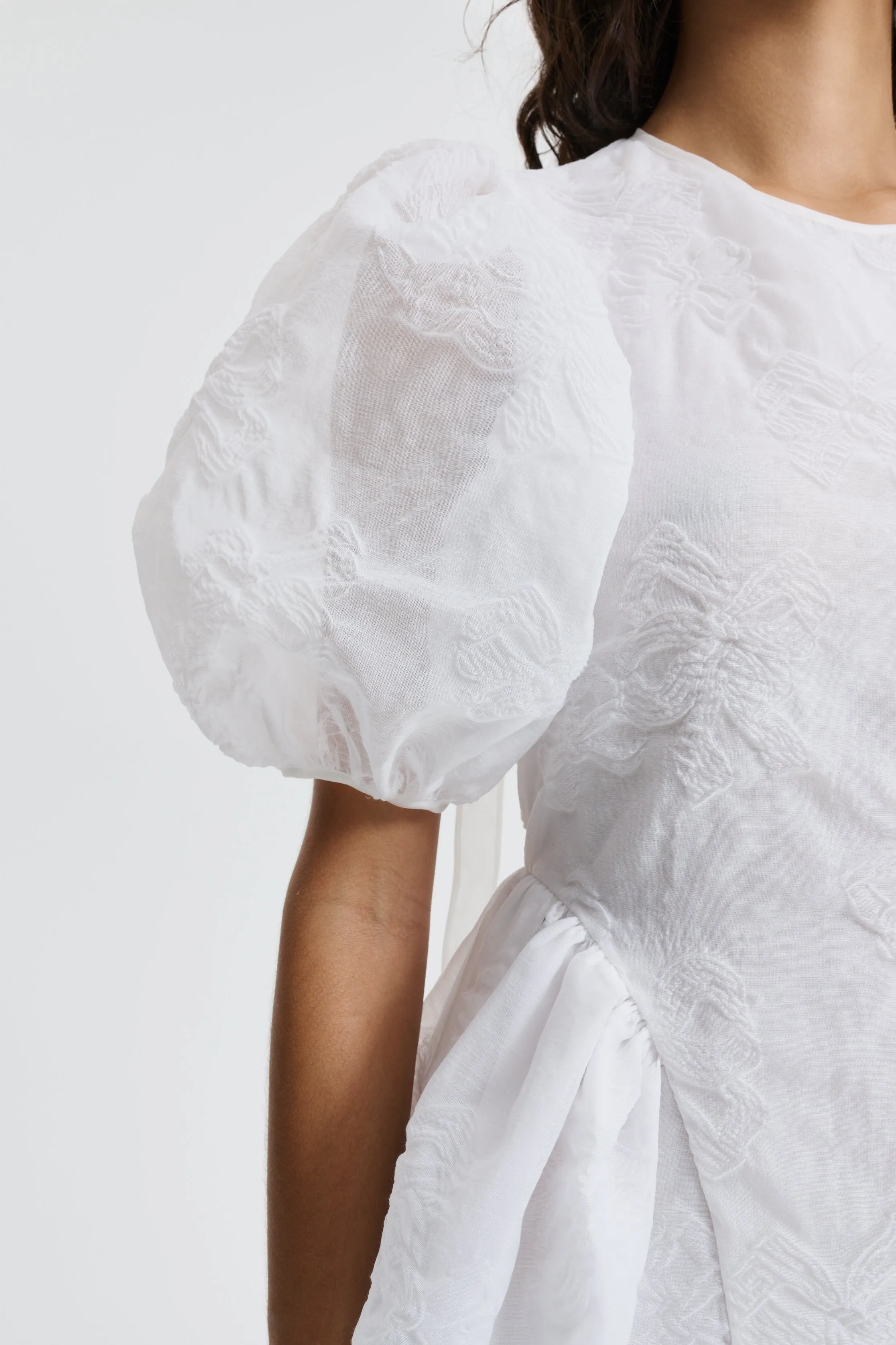 CBULANI | DRESS PAPILLON MATELASSÉ WHITE BRIDAL sold by Cecilie Bahnsen product image thumbnail 3