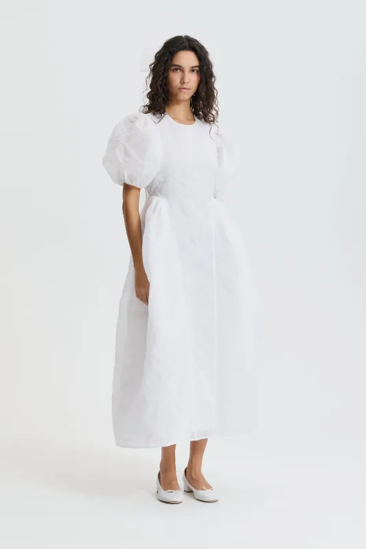 CBULANI | DRESS PAPILLON MATELASSÉ WHITE BRIDAL made by Cecilie Bahnsen
