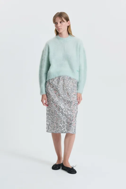 CBFIRALL | JUMPER SILK MOHAIR KNIT MINT made by Cecilie Bahnsen