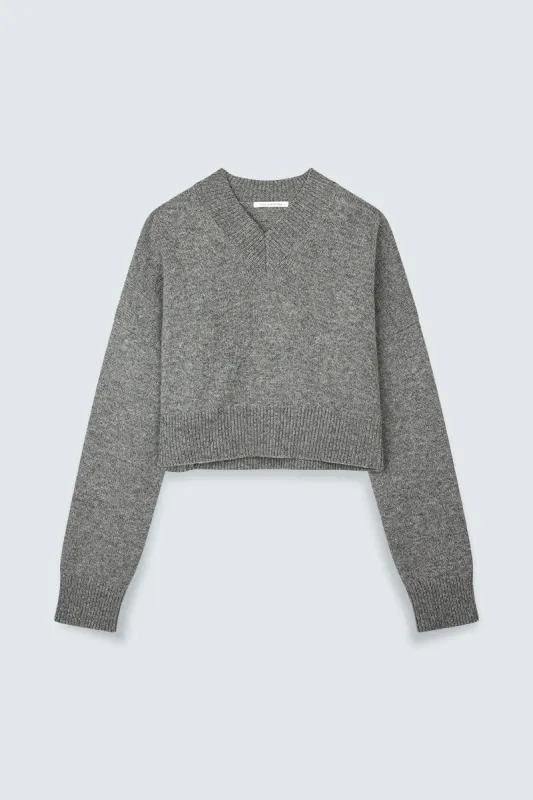 CBFENNE | JUMPER WINTER LAMBSWOOL GREY MELANGE made by Cecilie Bahnsen