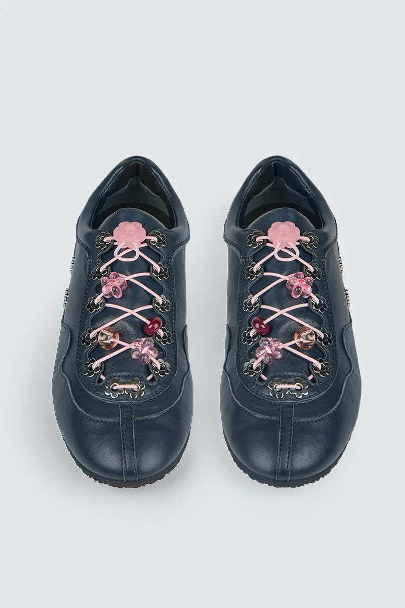 CBBLAISE STUD SNEAKERS NAPPA NAVY sold by Cecilie Bahnsen